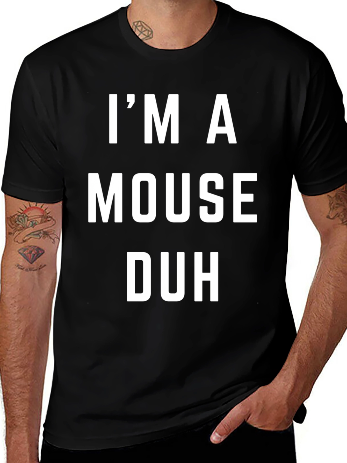 Variant 2 of I'm A Mouse Duh T-Shirt - Funny Sarcastic Graphic Tee
