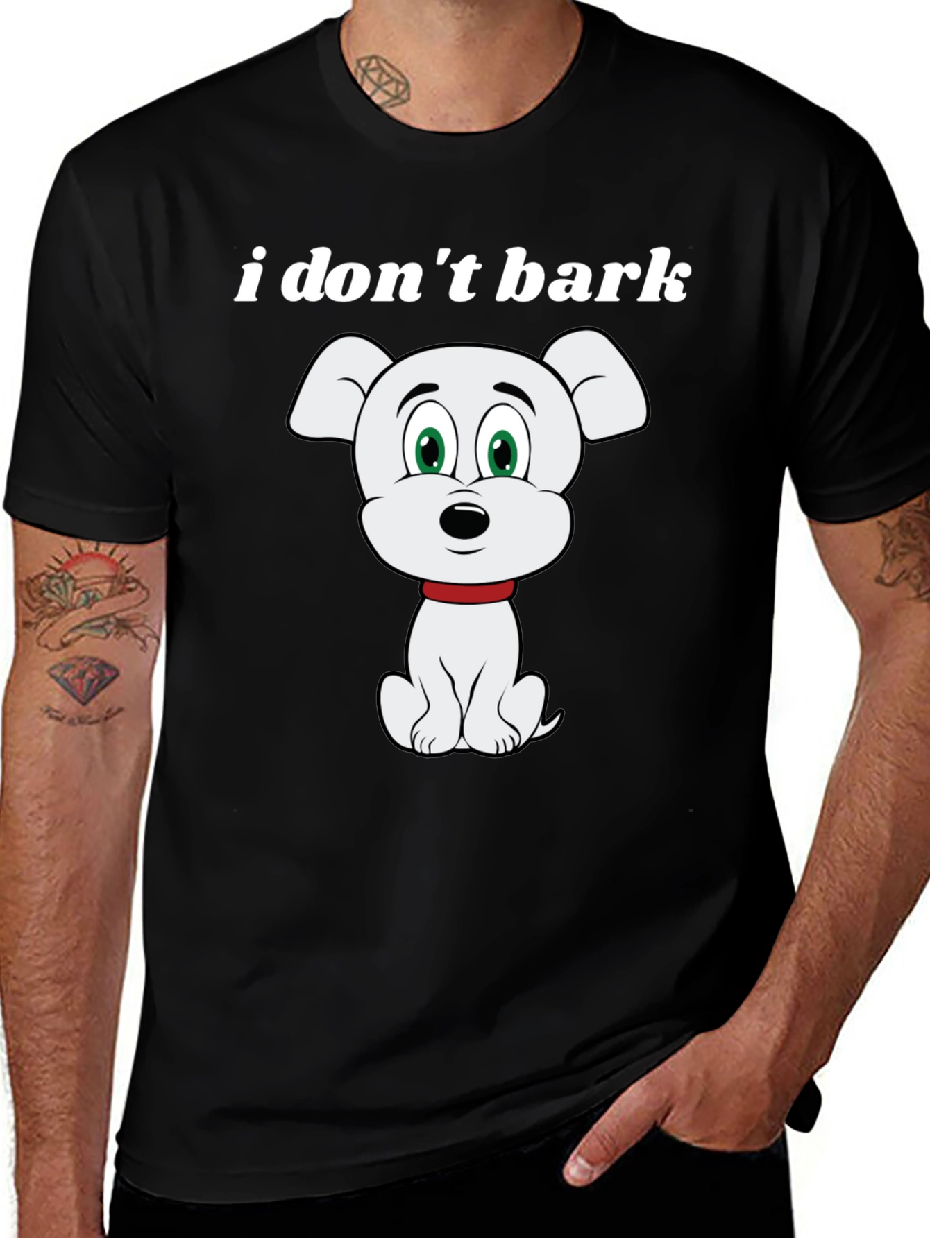 Variant 12 of Funny 'I Don't Bark' Dog Graphic T-Shirt