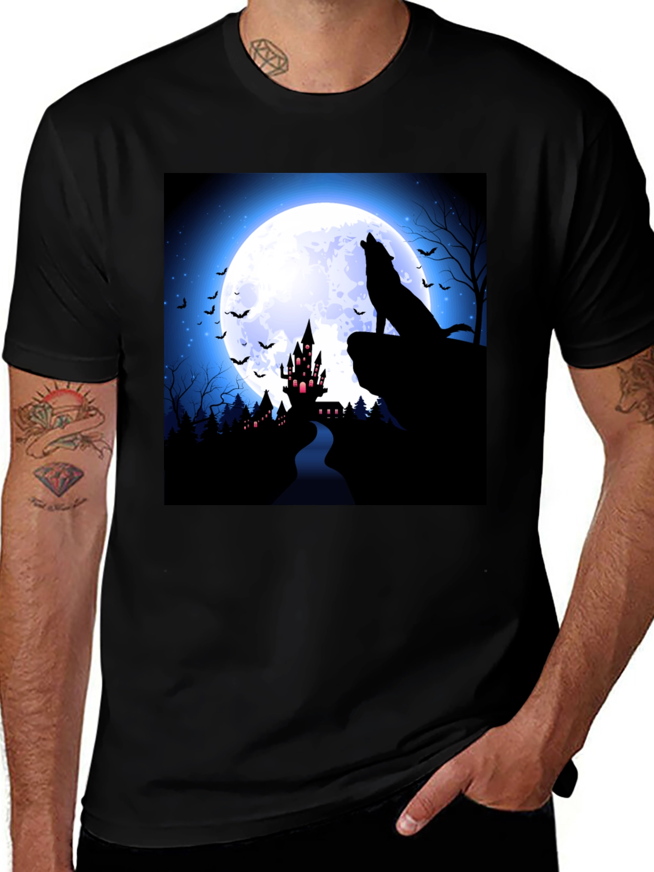 Variant 10 of Halloween Wolf Moon T-Shirt