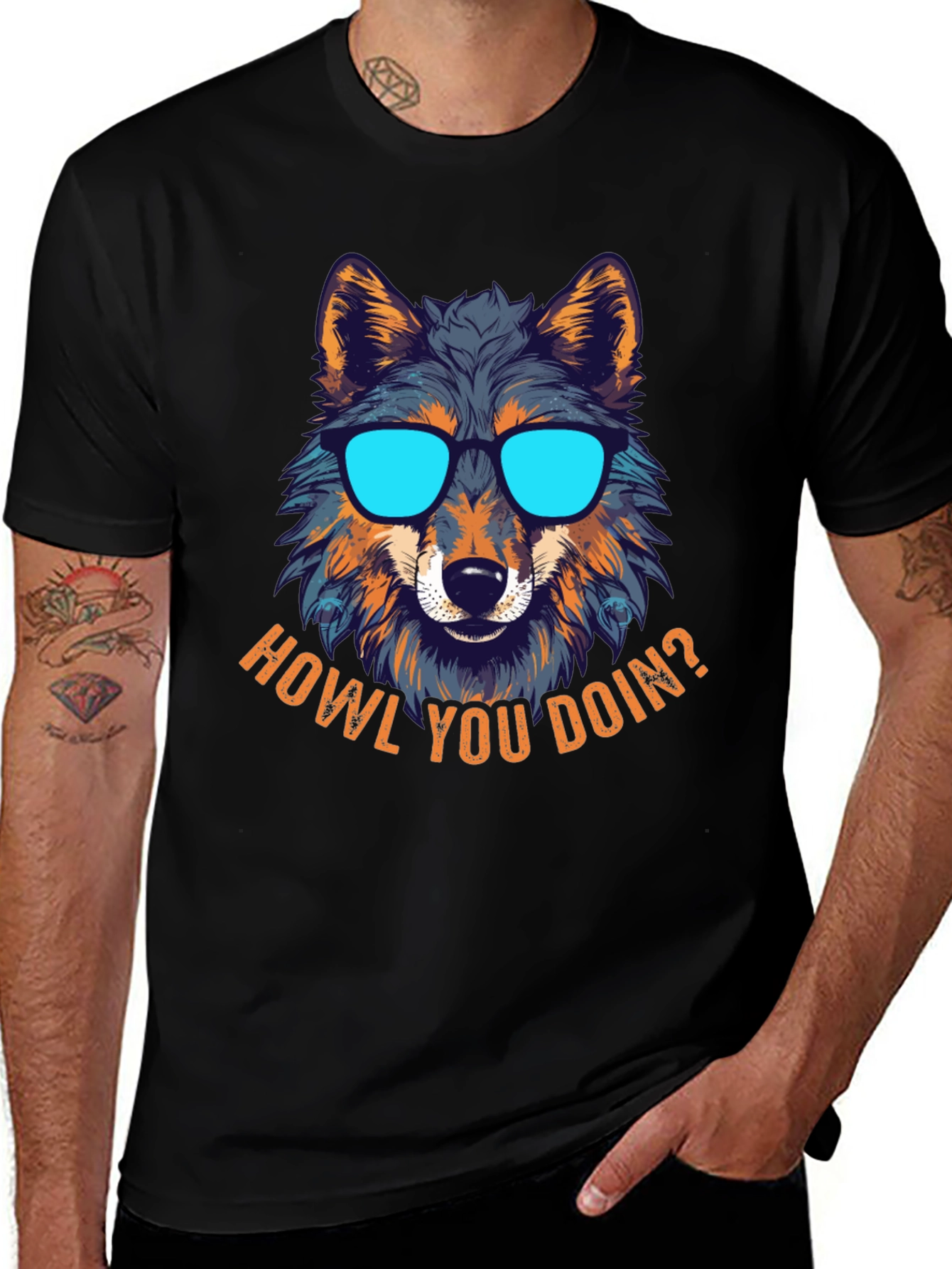 Variant 30 of Howl You Doin' Wolf Graphic Tee