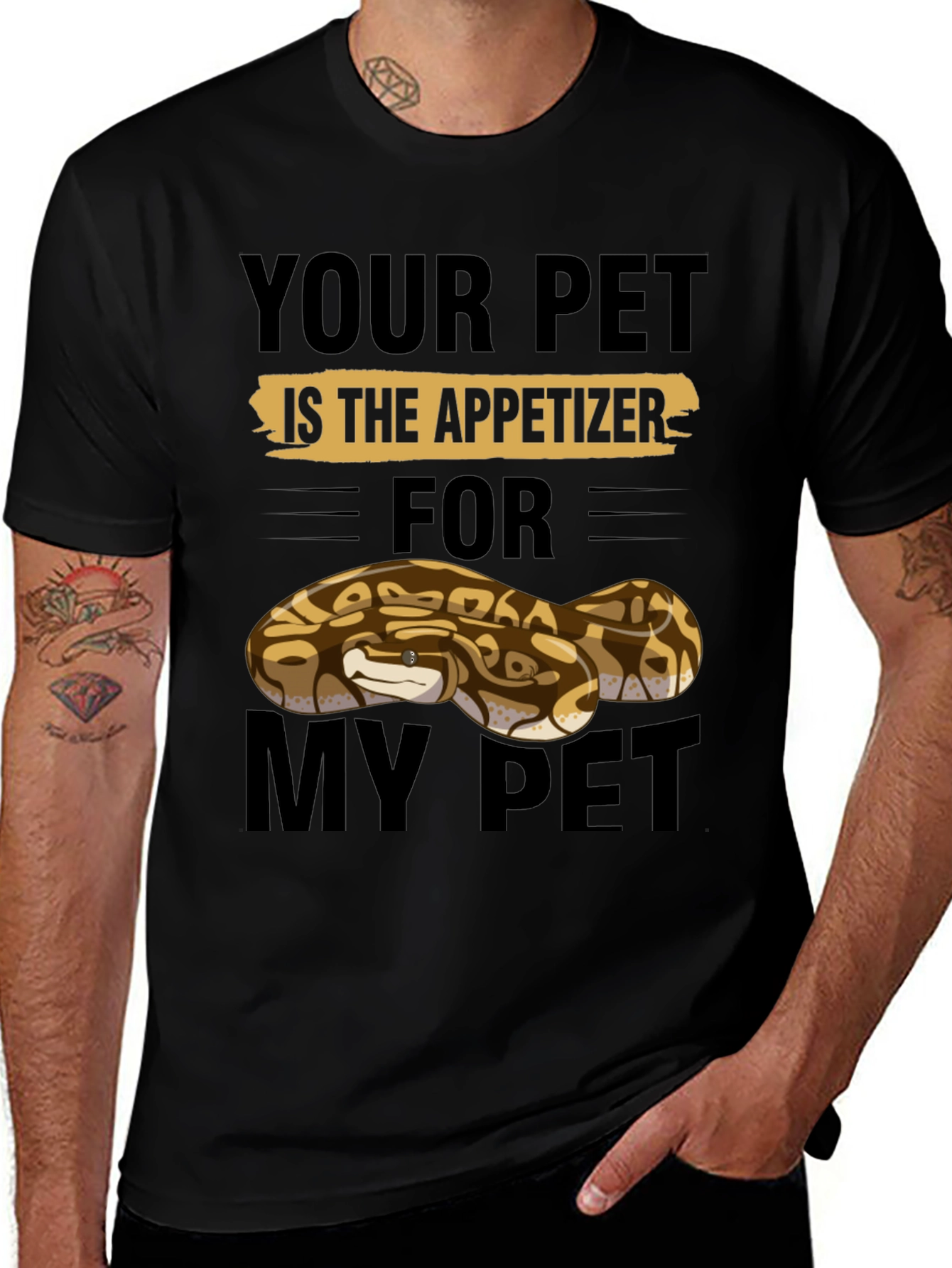 Variant 7 of Your Pet Is The Appetizer Funny Snake T-Shirt