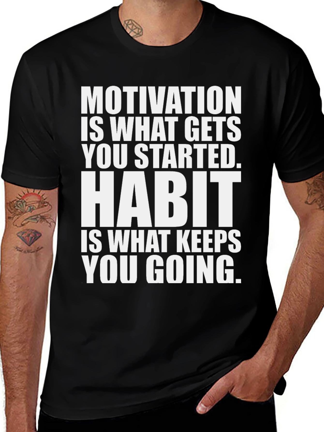 Variant 21 of Motivational Quote T-Shirt - Motivation & Habit