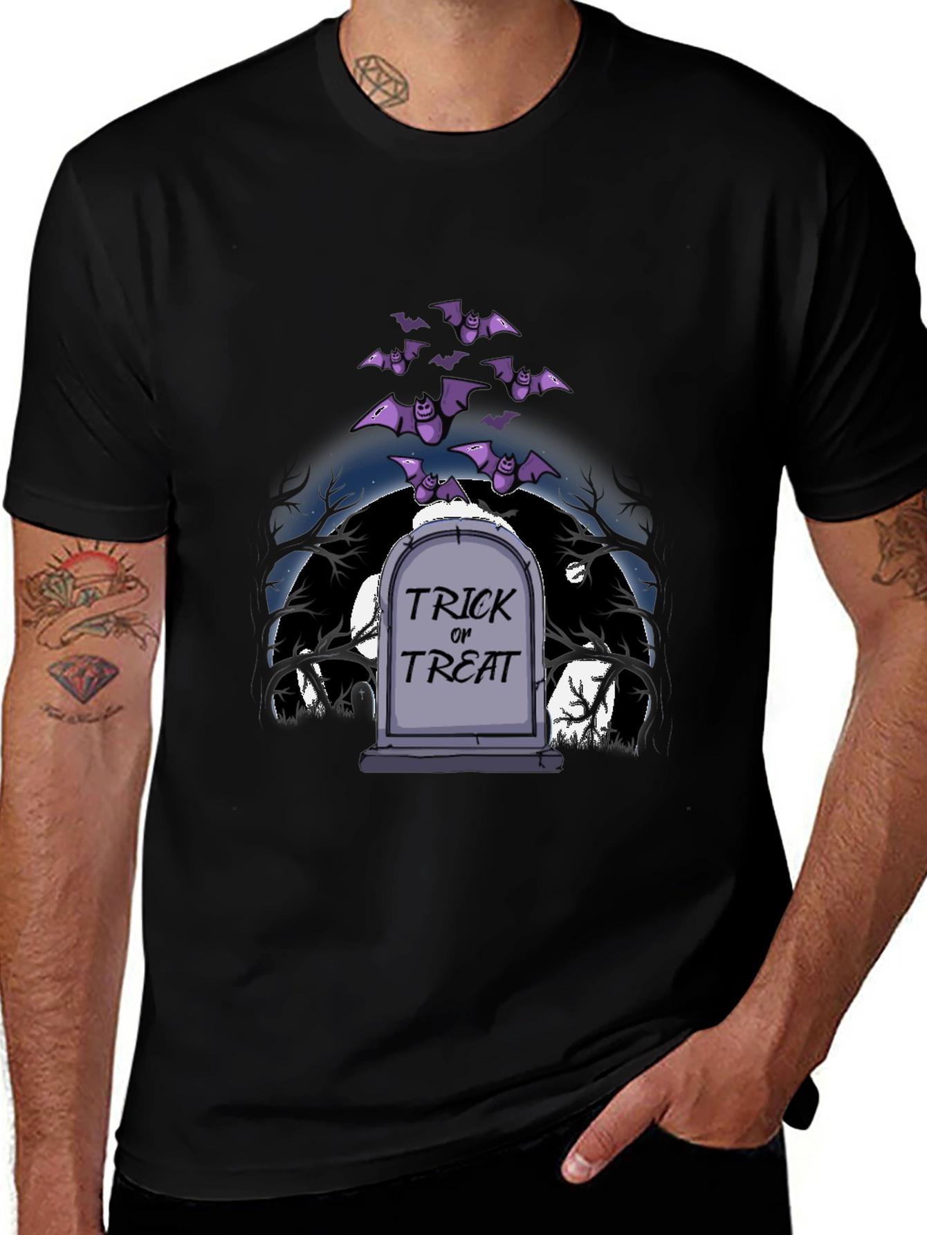 Variant 30 of Halloween Trick or Treat Bats T-Shirt