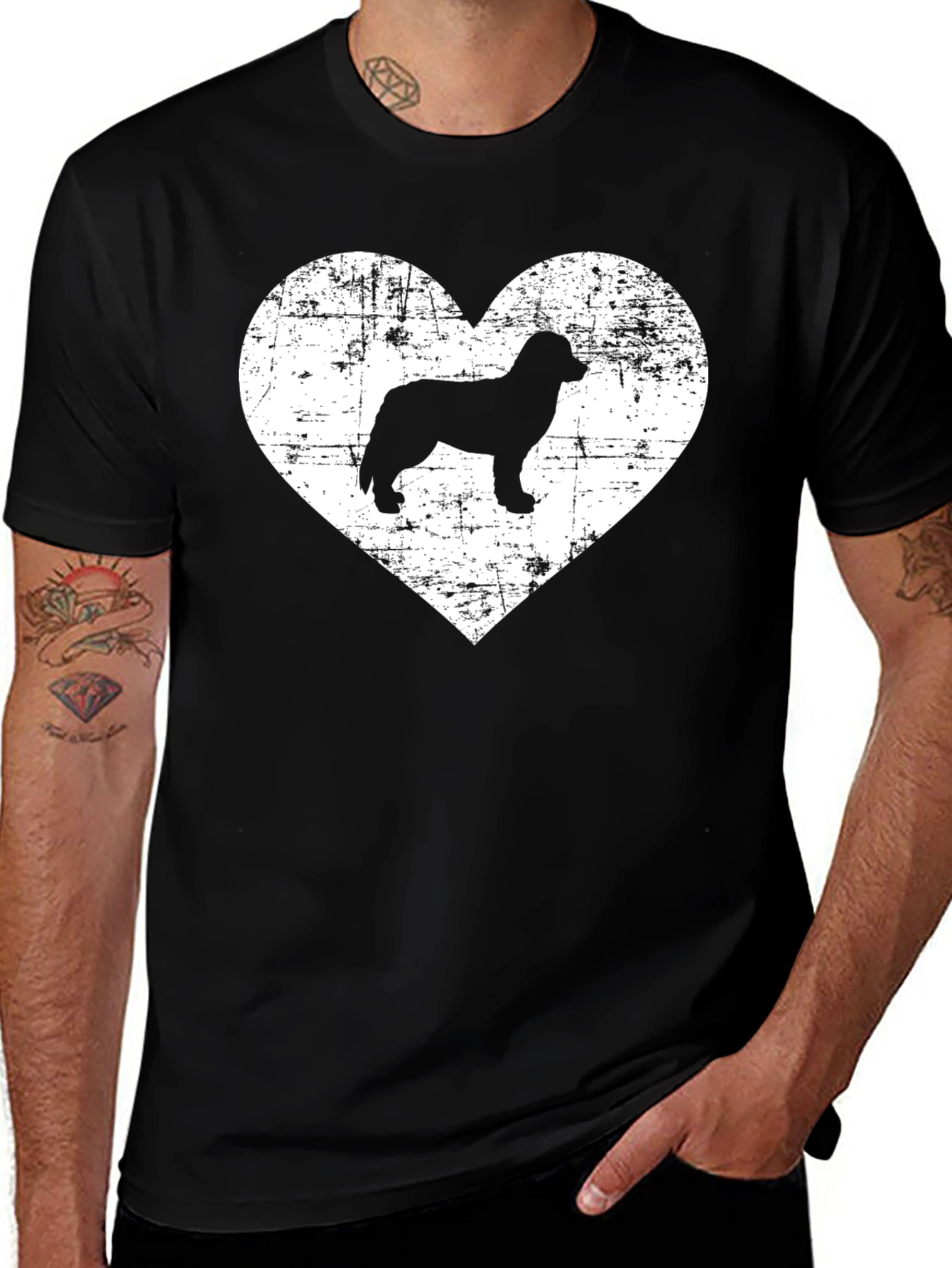 Variant 15 of Distressed Dog Heart T-Shirt