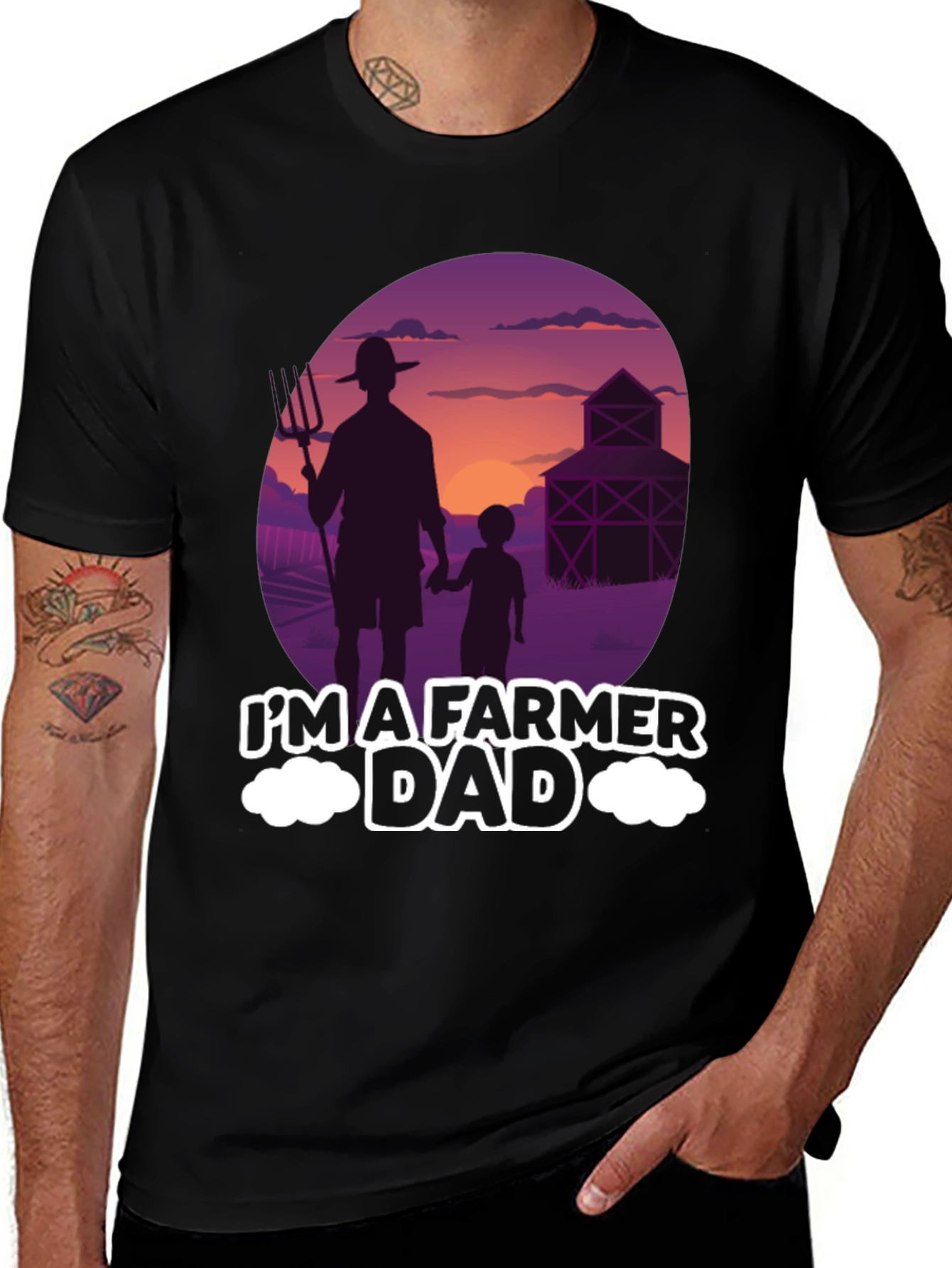 Variant 12 of Farmer Dad T-Shirt: Silhouette Graphic Tee