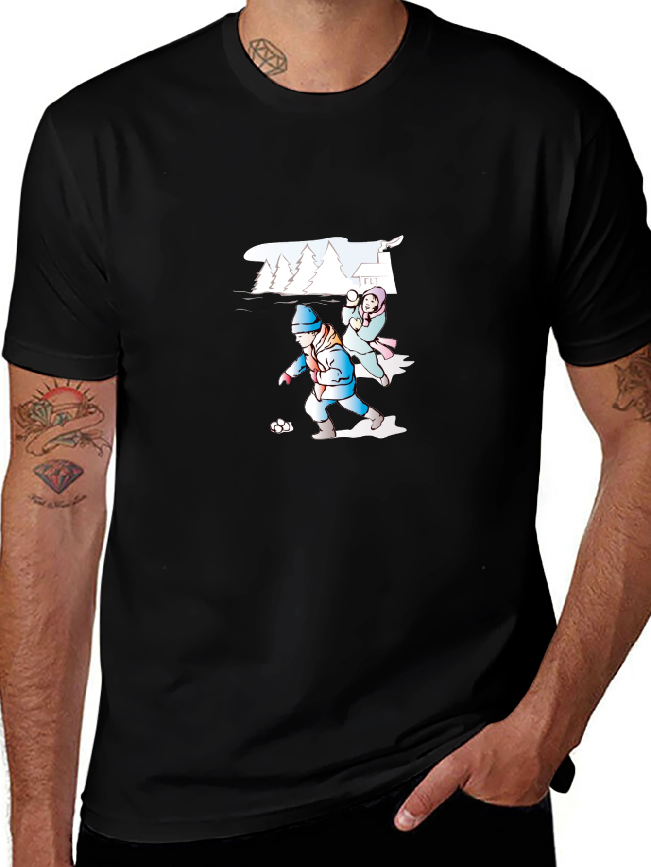 Variant 25 of Snowball Fight Graphic Tee