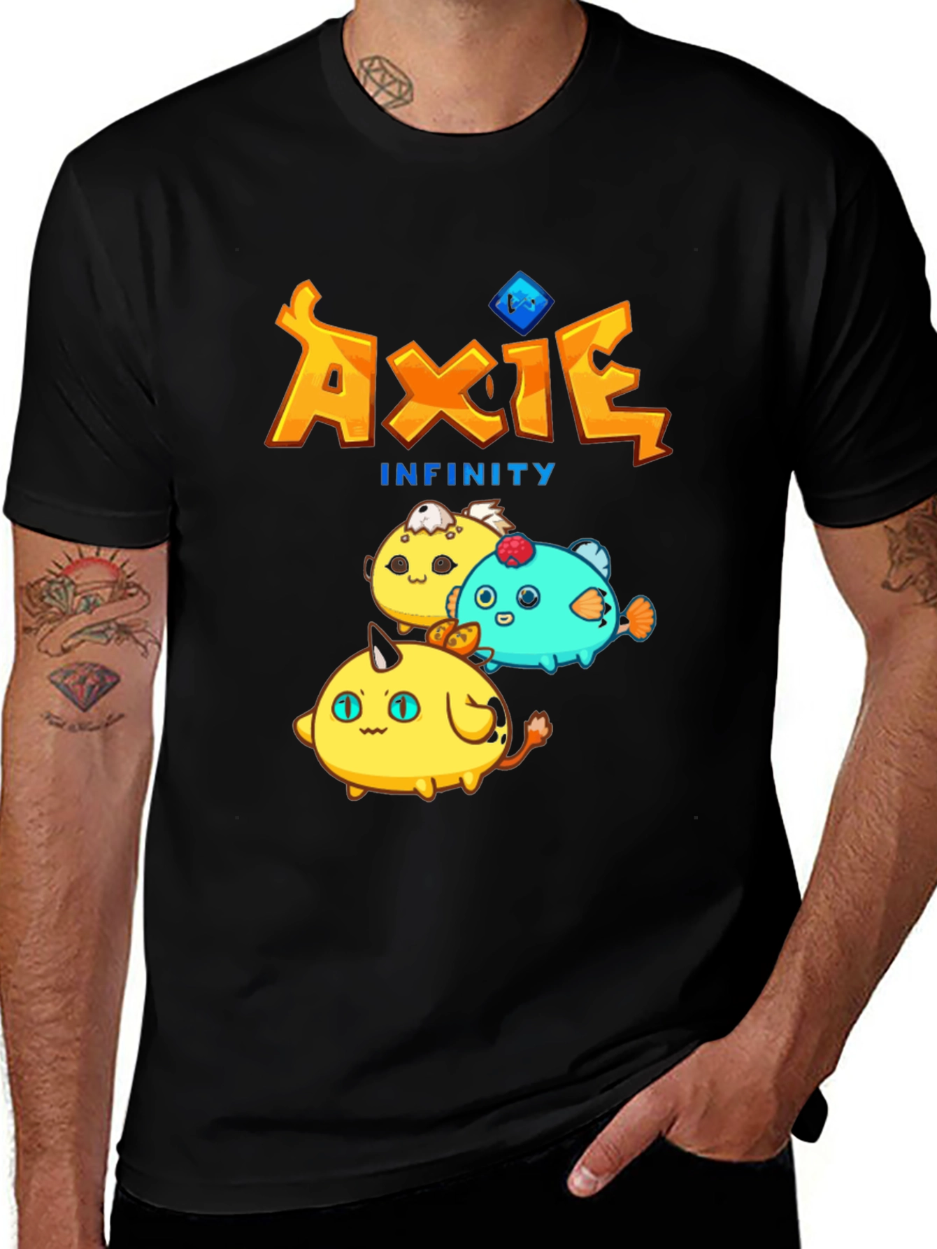 Axie Infinity Graphic T-Shirt - Black, Casual Wear