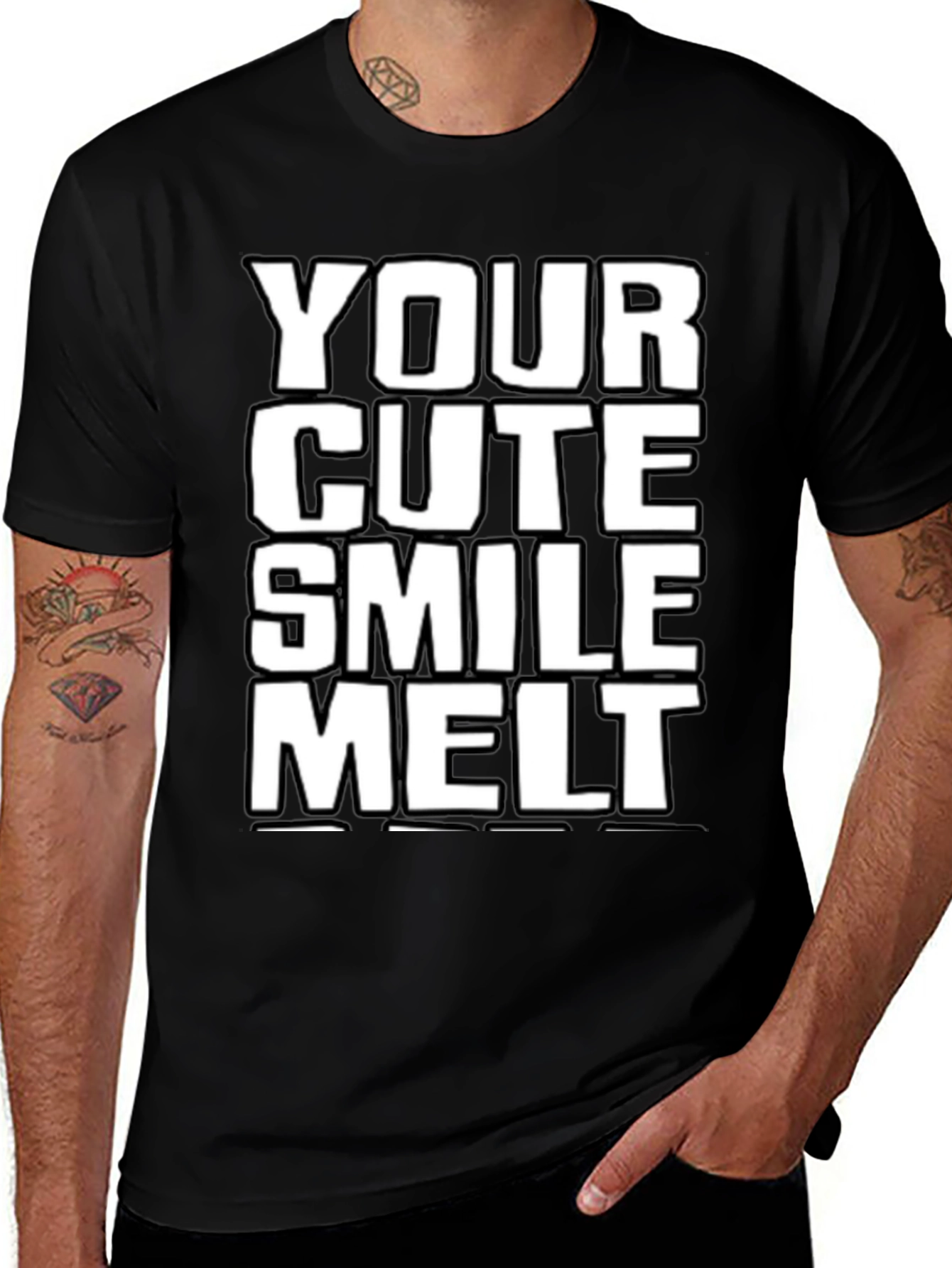 Black Your Cute Smile Melt T-Shirt main image