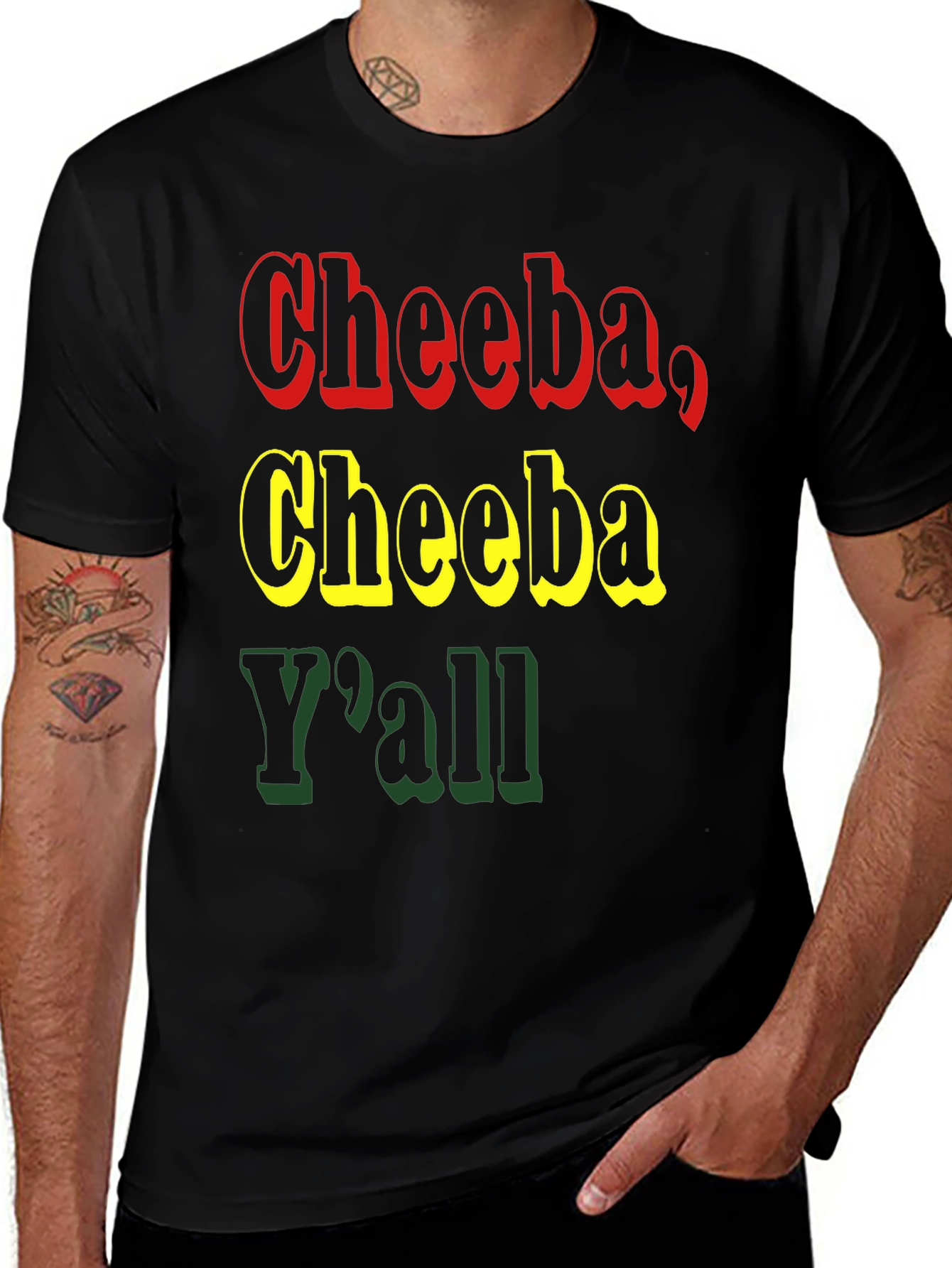 Variant 16 of Cheeba Y'all Graphic T-Shirt - Casual Wear