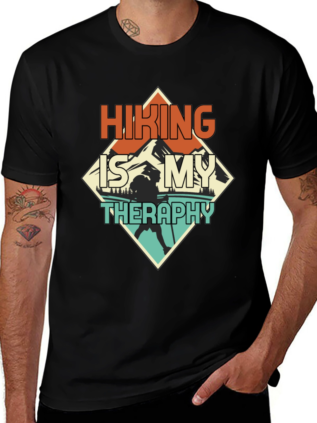 Variant 16 of Hiking Is My Therapy Graphic Tee