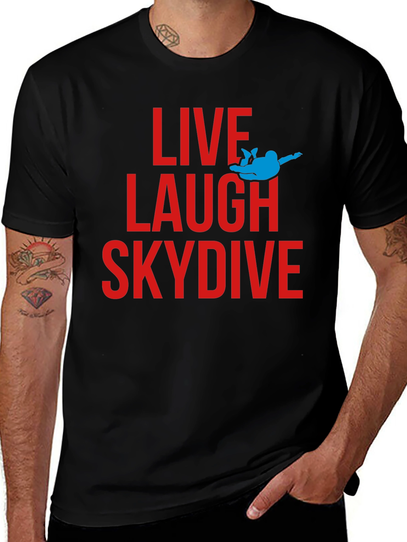 Variant 23 of Live Laugh Skydive Graphic Tee