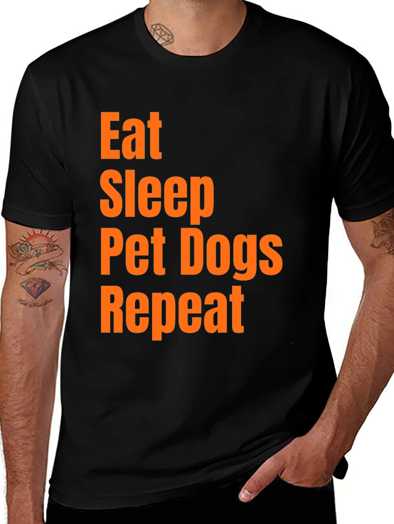 Variant 26 of Eat Sleep Pet Dogs Repeat T-Shirt
