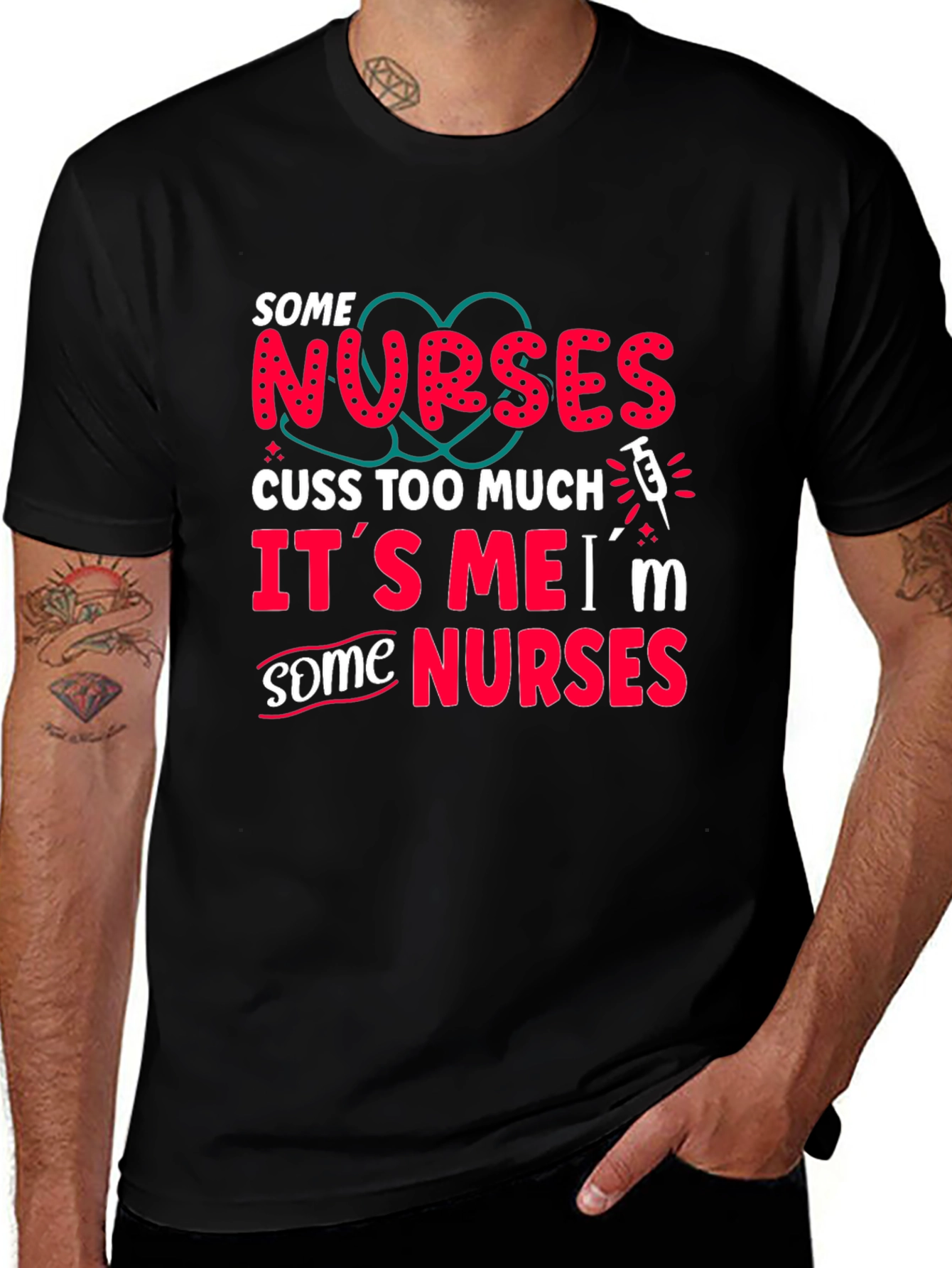 Variant 7 of Some Nurses Cuss Funny Graphic Tee