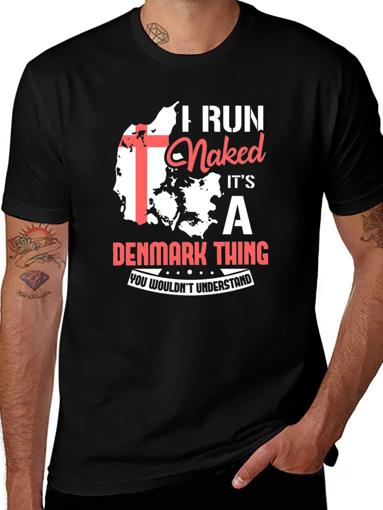 I Run Naked - Denmark Thing T-Shirt