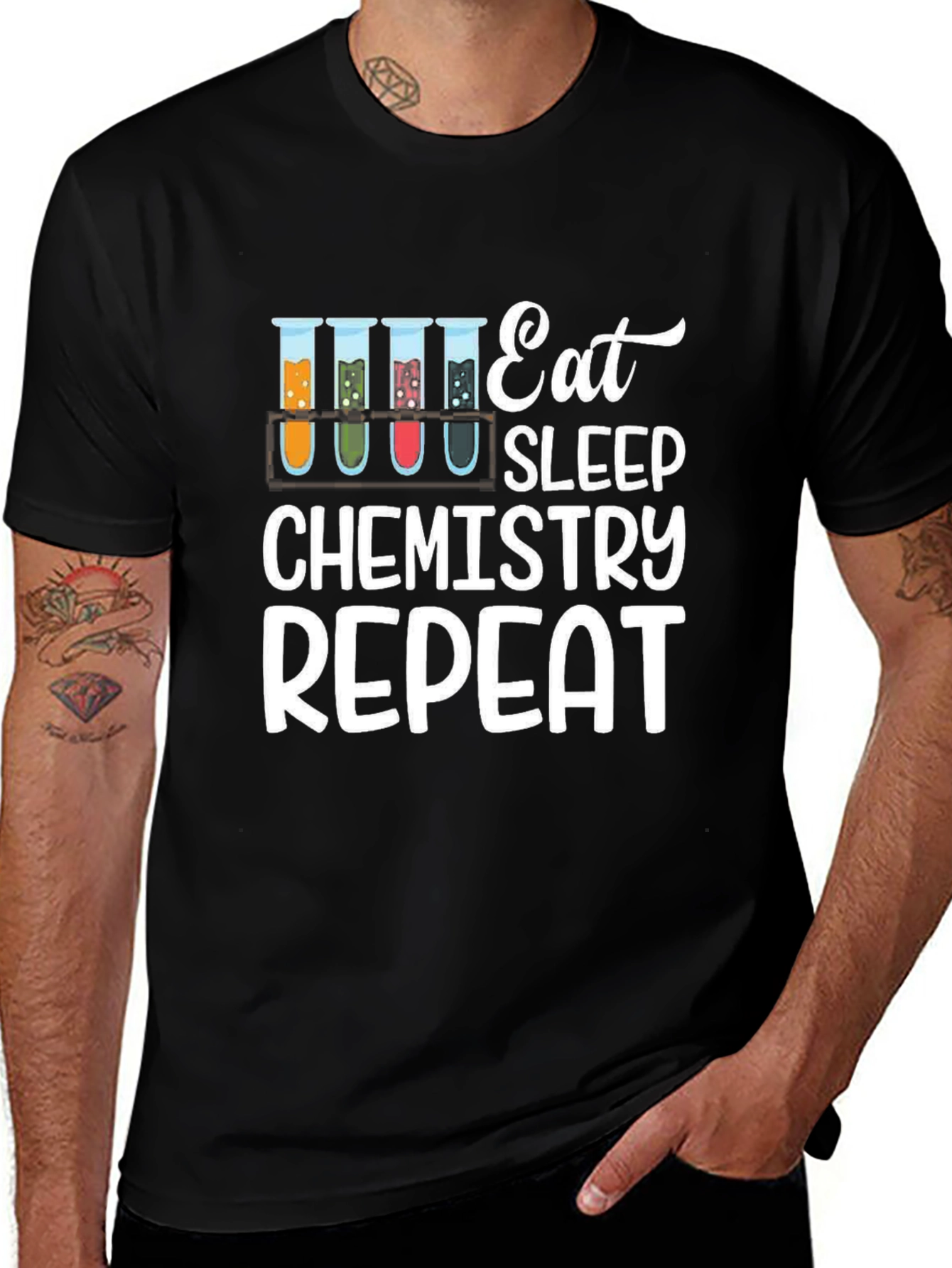 Variant 11 of Eat Sleep Chemistry Repeat T-Shirt