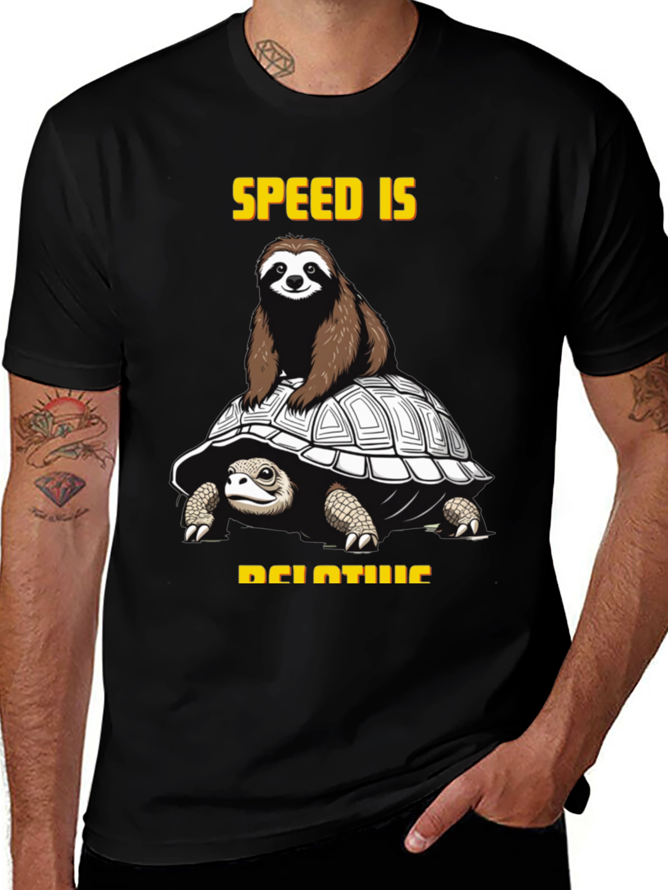Variant 9 of Speed is Relative Sloth & Turtle Graphic Tee