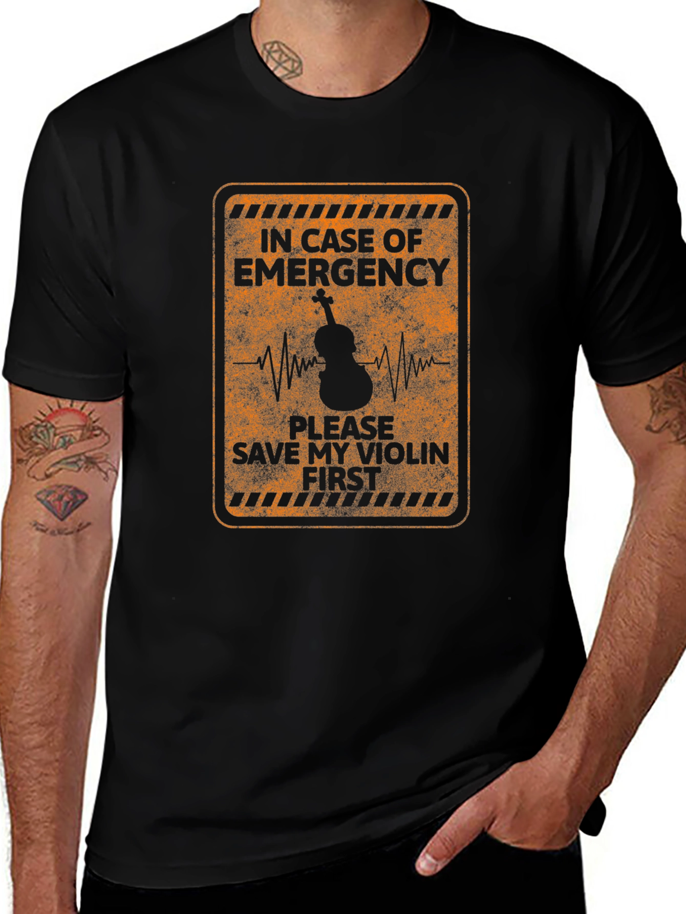 Variant 15 of Emergency Violin T-Shirt - Music Lover Tee