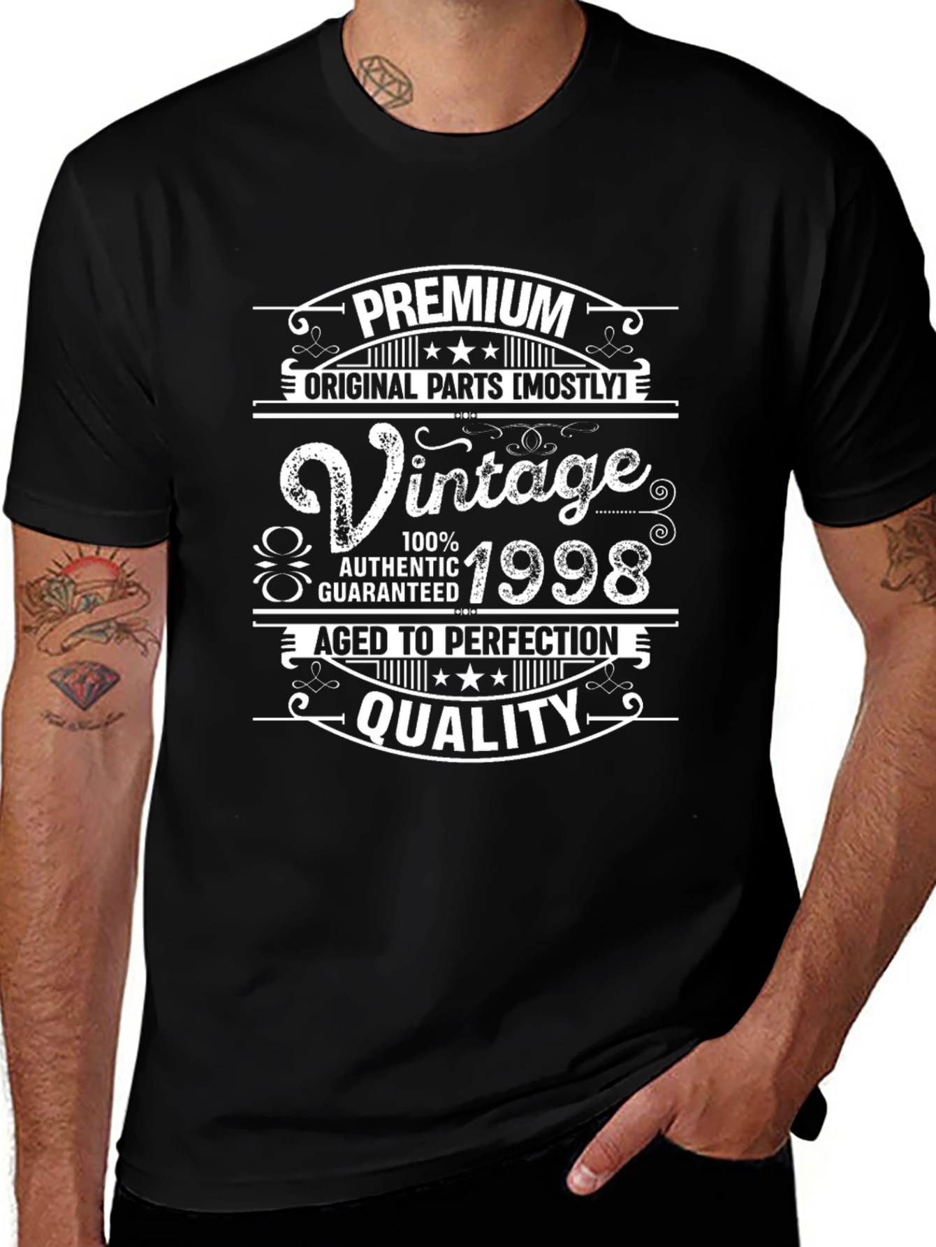 Variant 8 of Vintage 1998 Premium Quality Graphic T-Shirt