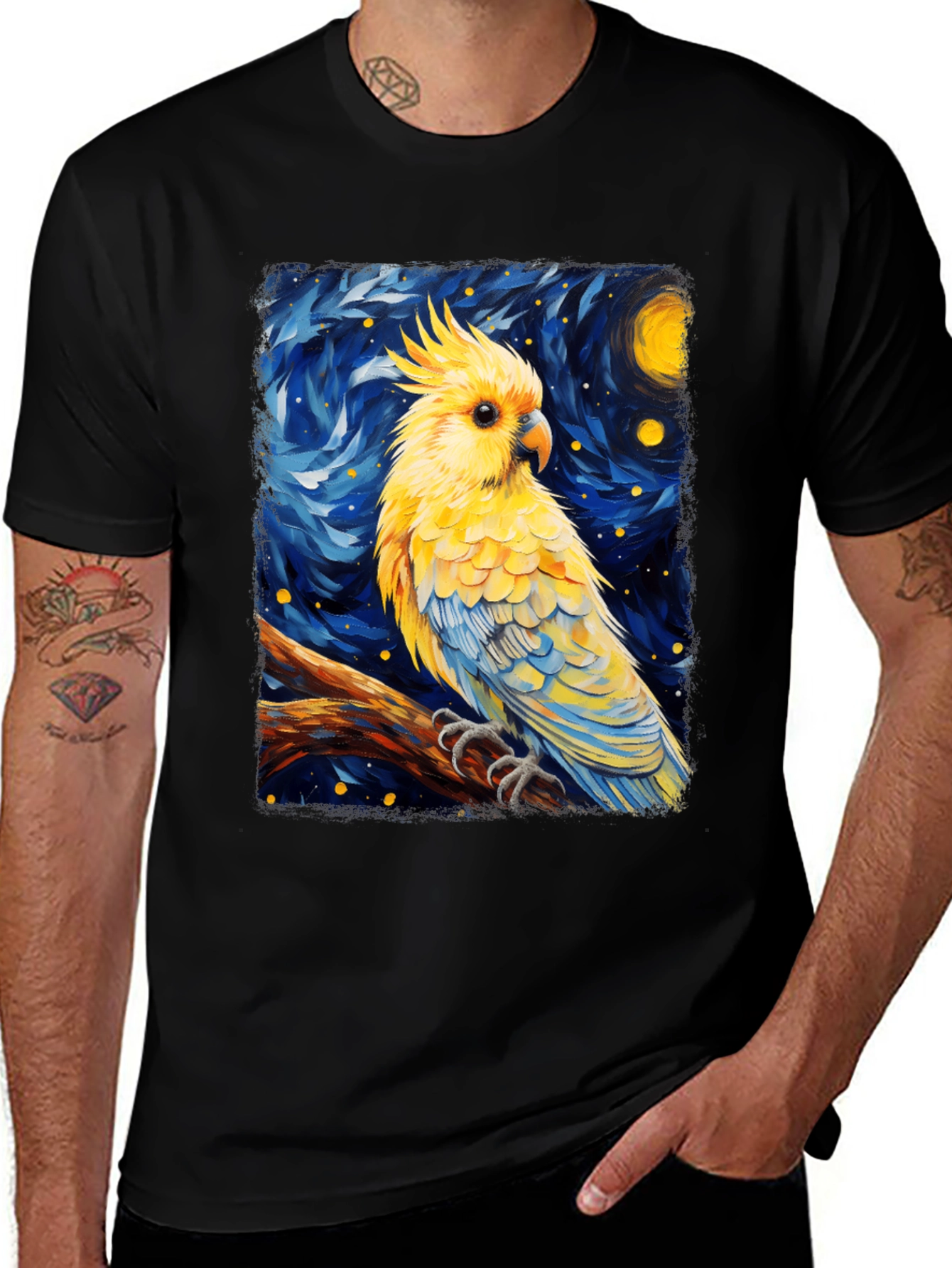 Variant 8 of Cockatoo Starry Night T-Shirt