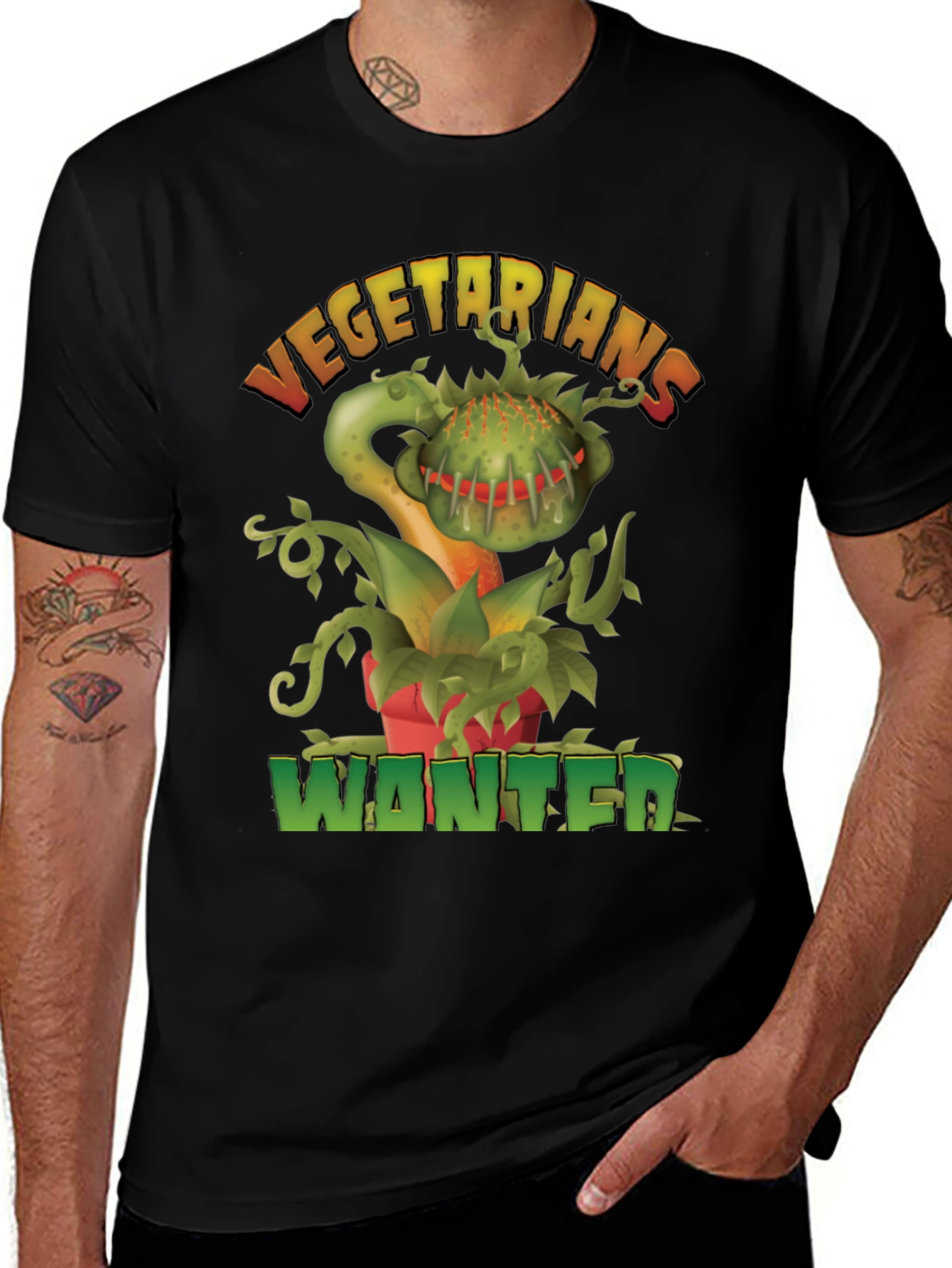 Variant 18 of Vegetarians Wanted T-Shirt - Funny Carnivorous Plant Tee