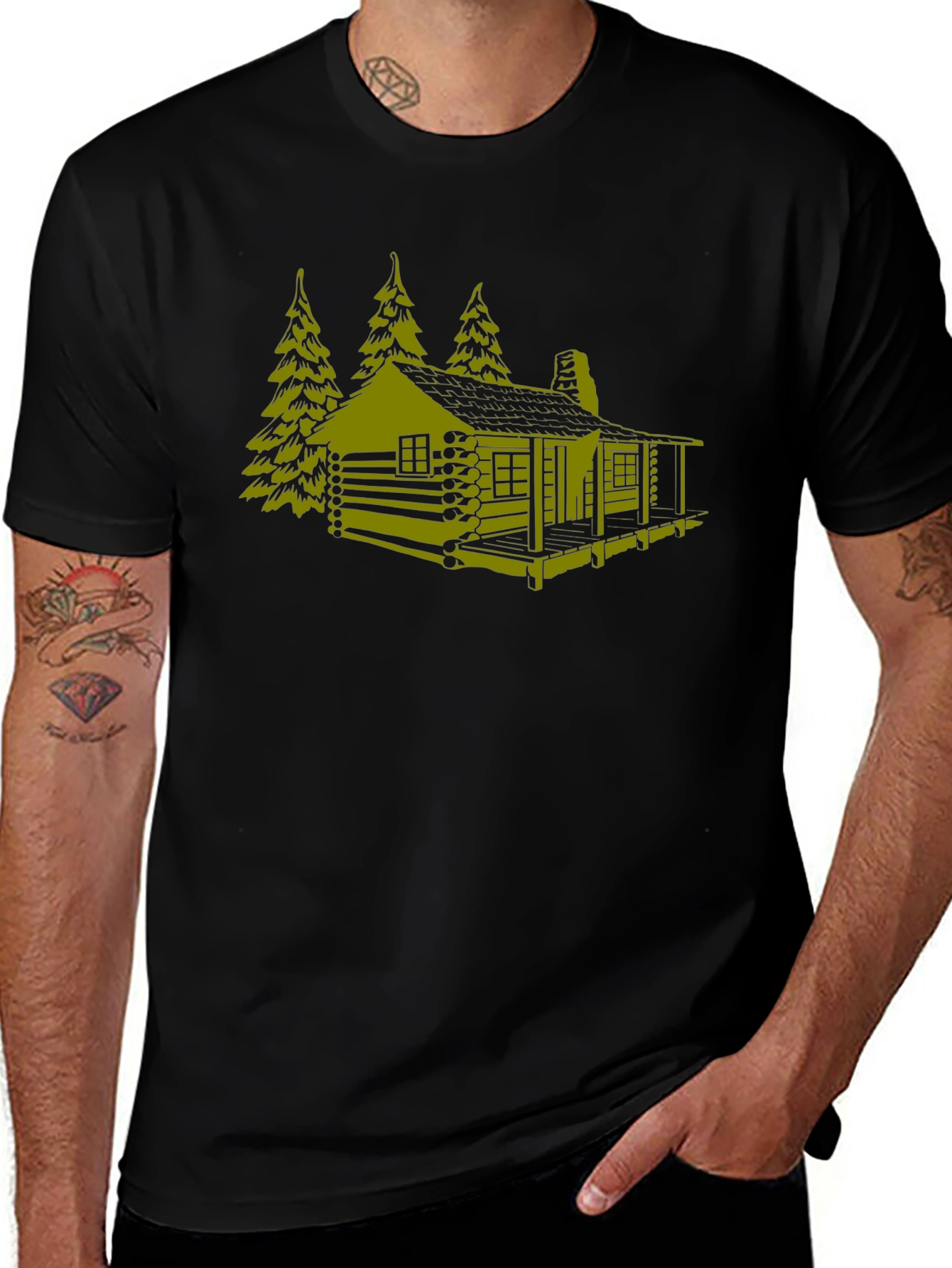 Variant 11 of Cabin Graphic Tee - Lodge Life