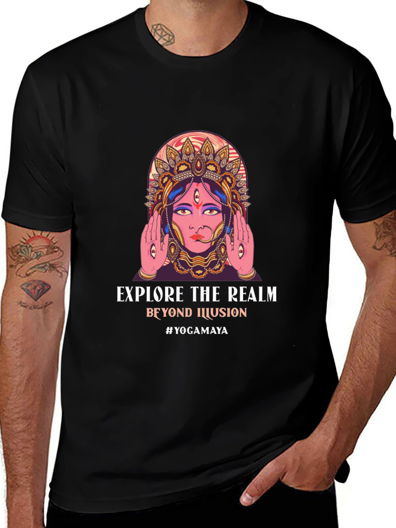Variant 6 of Explore the Realm Tee - Yoga Inspired Graphic T-Shirt