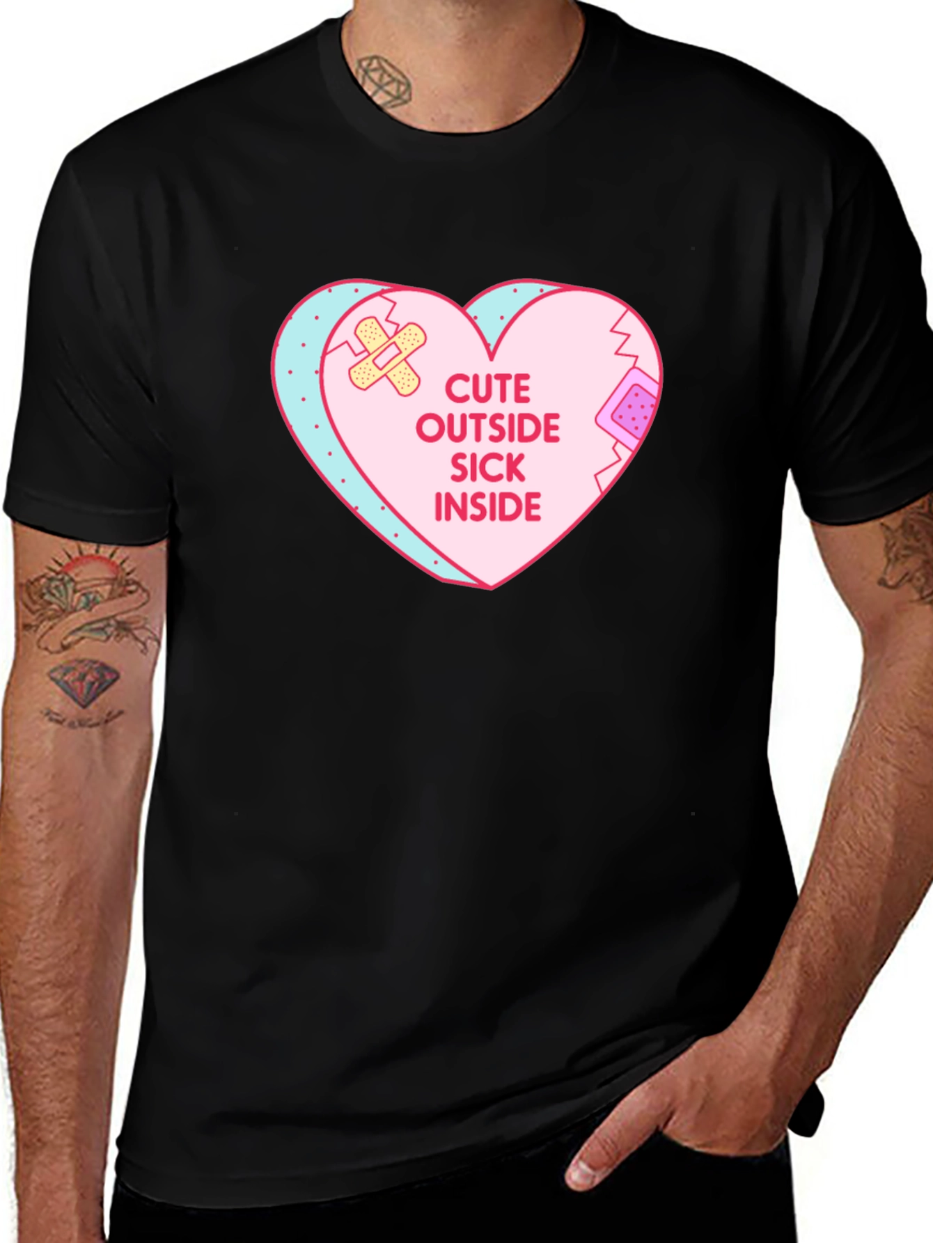 Variant 22 of Cute Outside, Sick Inside Graphic T-Shirt
