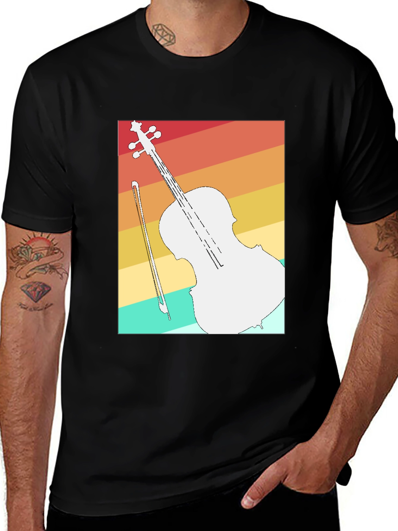 Variant 25 of Retro Cello T-Shirt - Musician's Fashion