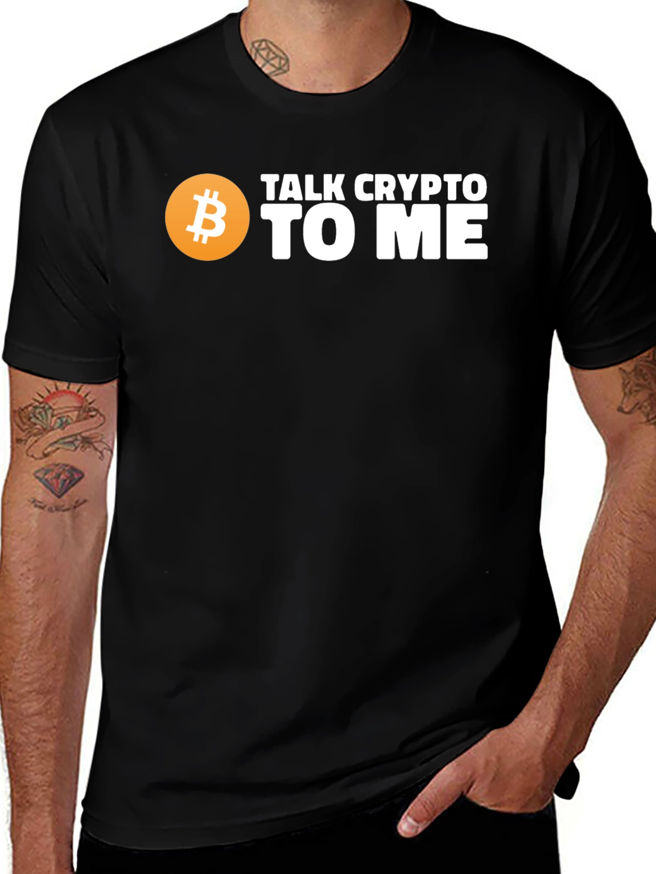 Variant 21 of Talk Crypto To Me Bitcoin T-Shirt