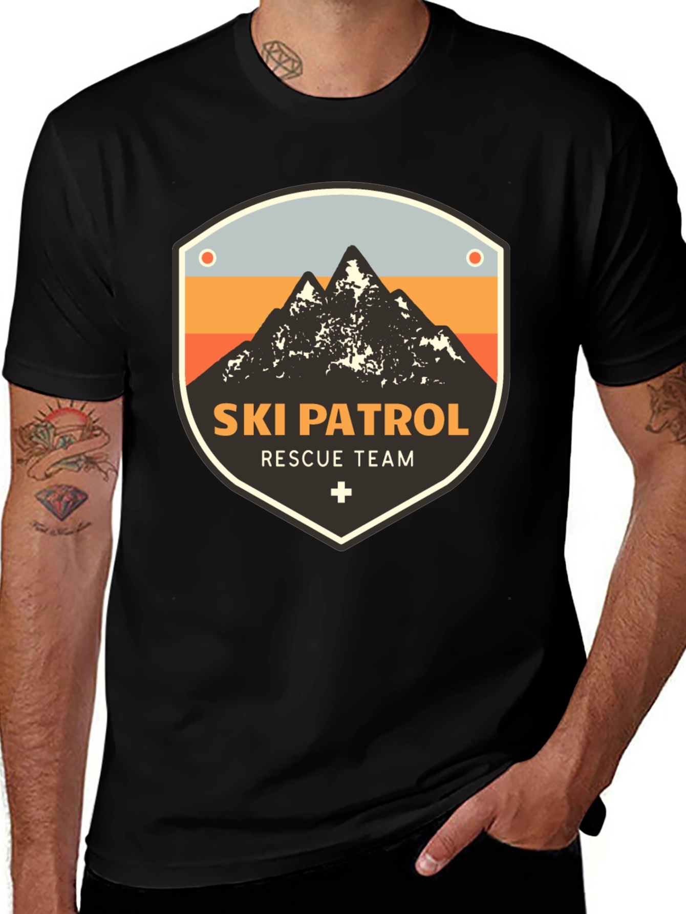 Variant 7 of Ski Patrol Rescue Team Graphic T-Shirt