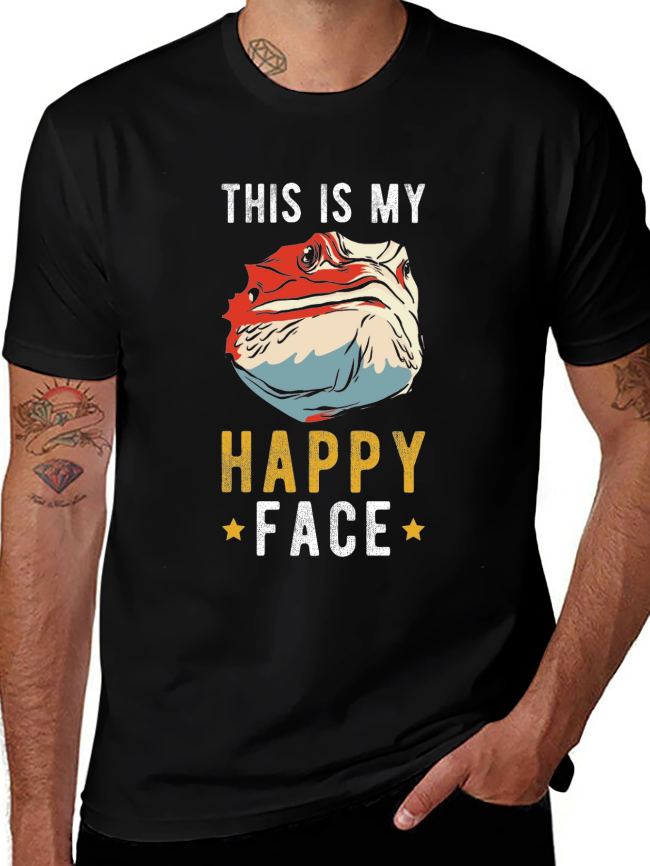 Variant 28 of Bearded Dragon Happy Face T-Shirt