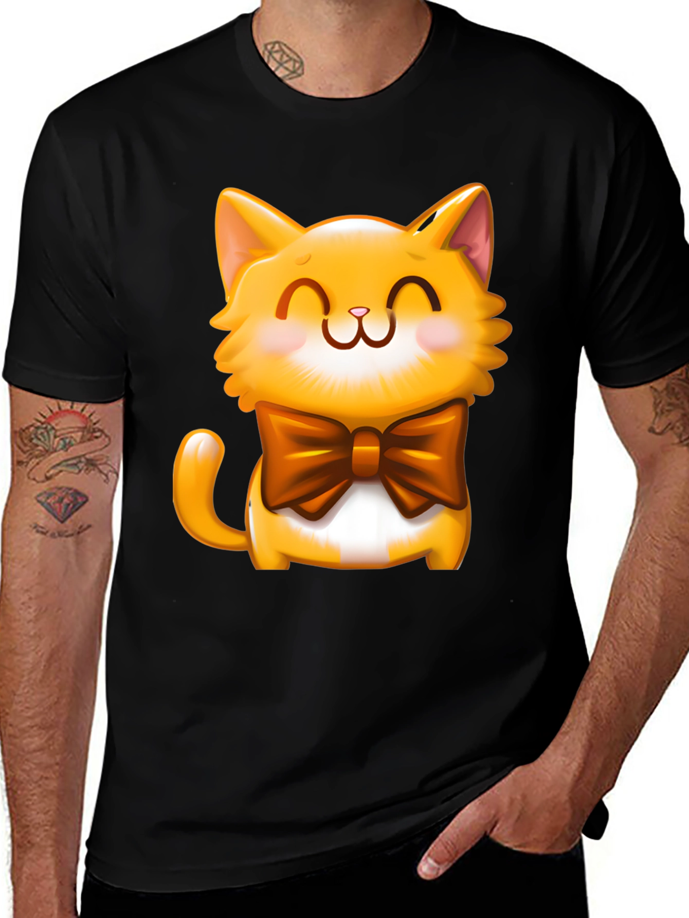 Variant 9 of Cute Cartoon Cat T-Shirt - Adorable Graphic Tee