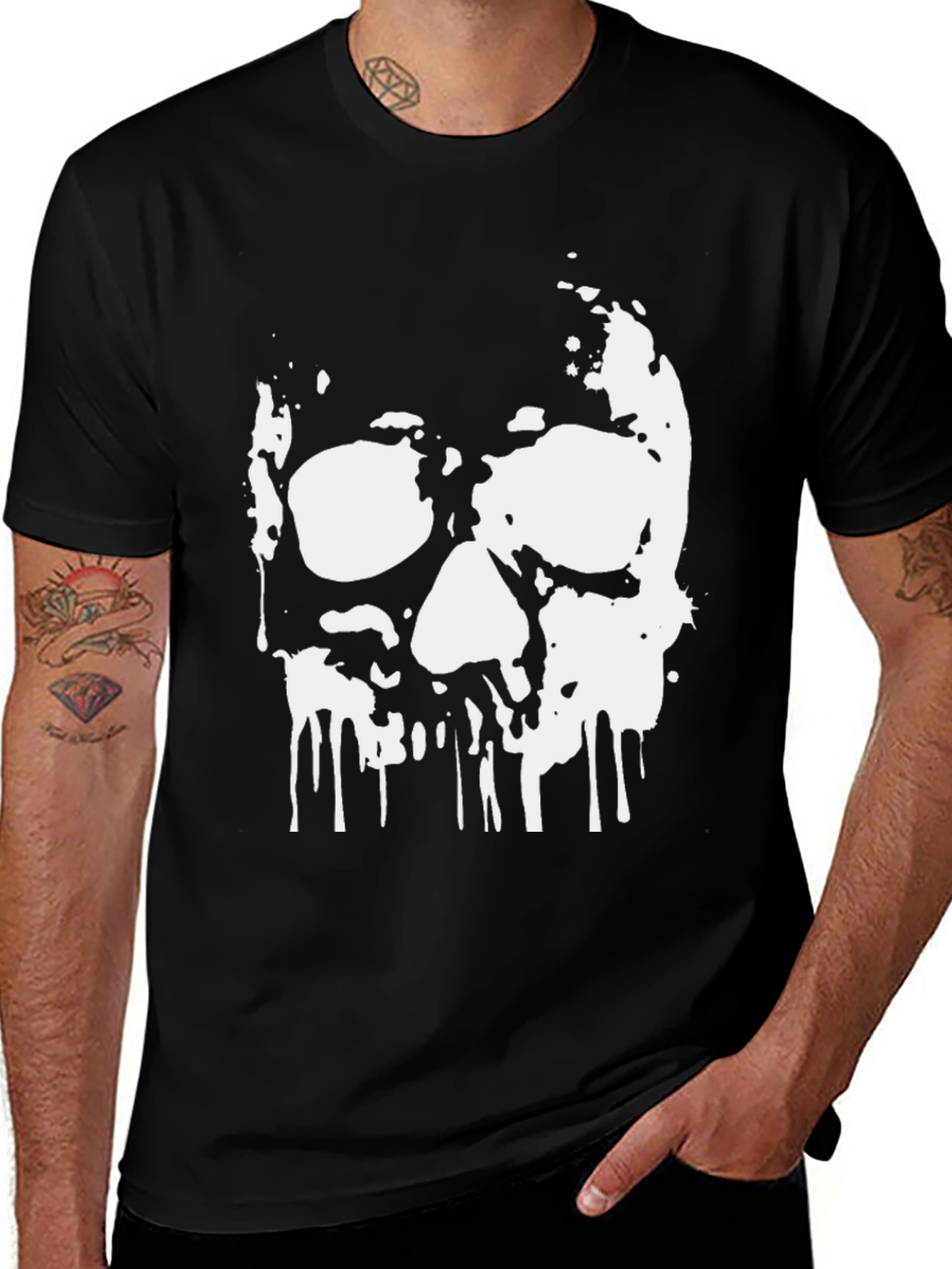 Variant 25 of Skull Graphic Black T-Shirt