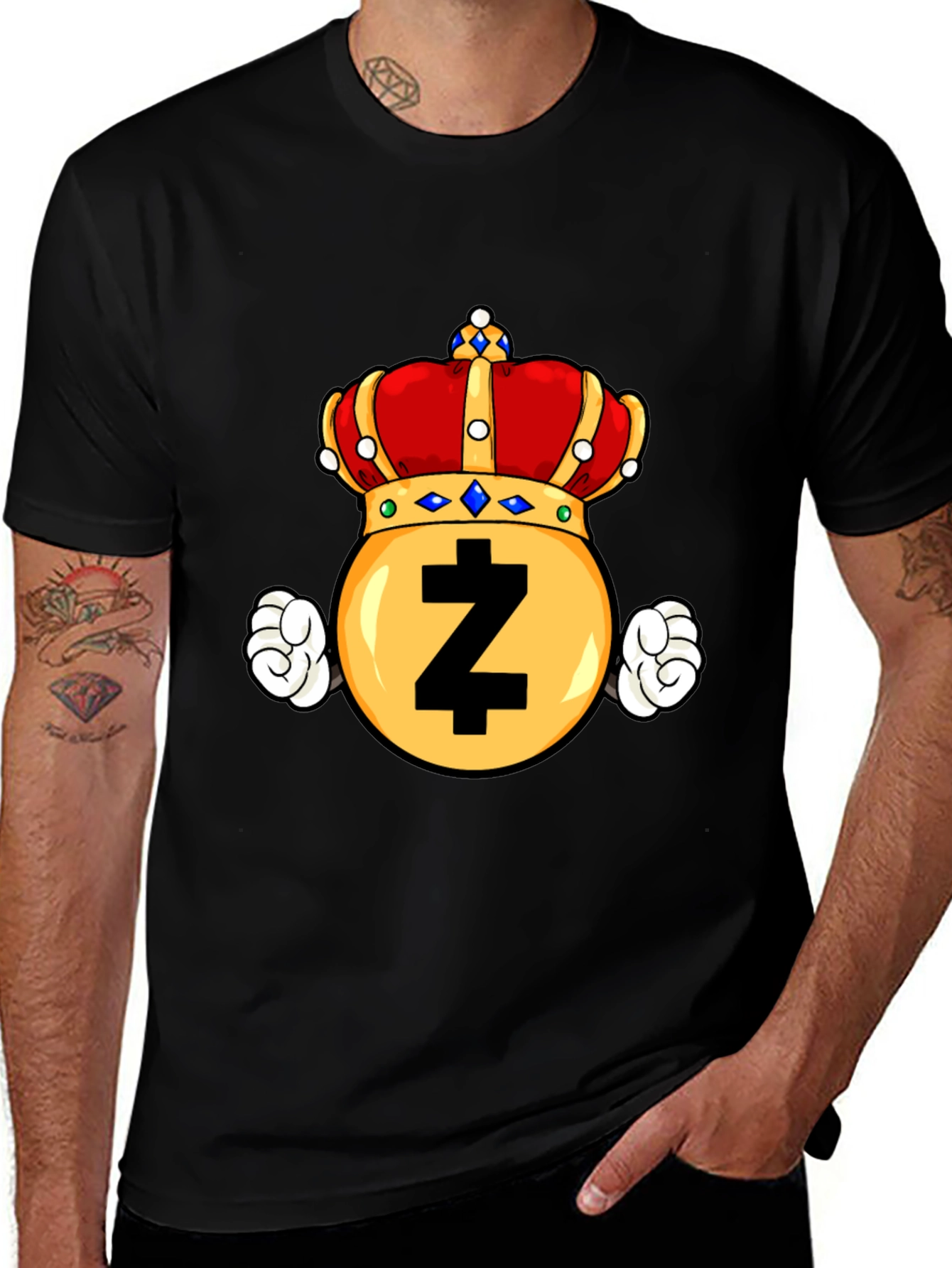 Variant 19 of Cartoon Coin King Black T-Shirt