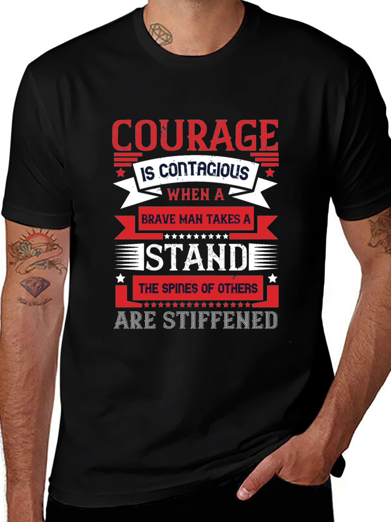 Variant 10 of Courage is Contagious Graphic T-Shirt
