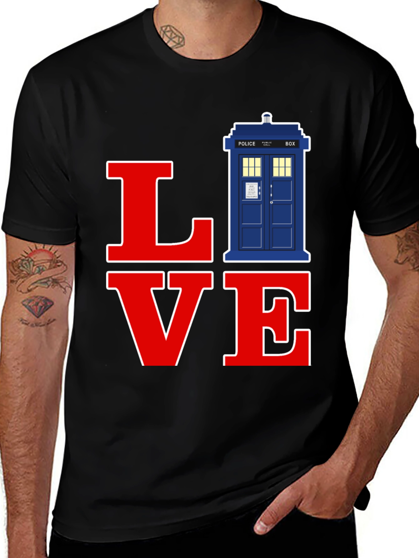 Doctor Who TARDIS Love T-Shirt - Cool Sci-Fi Design