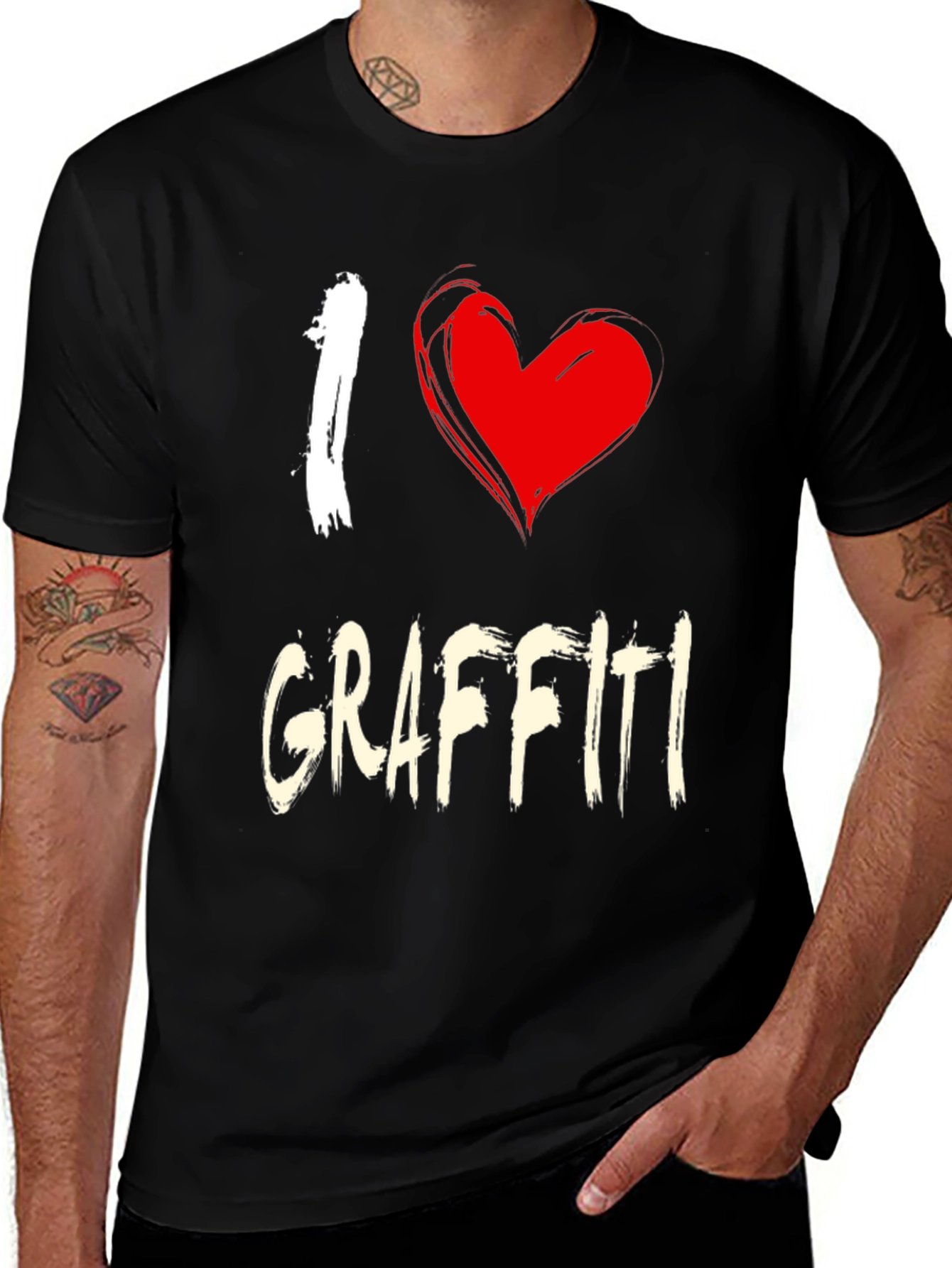 Variant 10 of I Love Graffiti Black T-Shirt