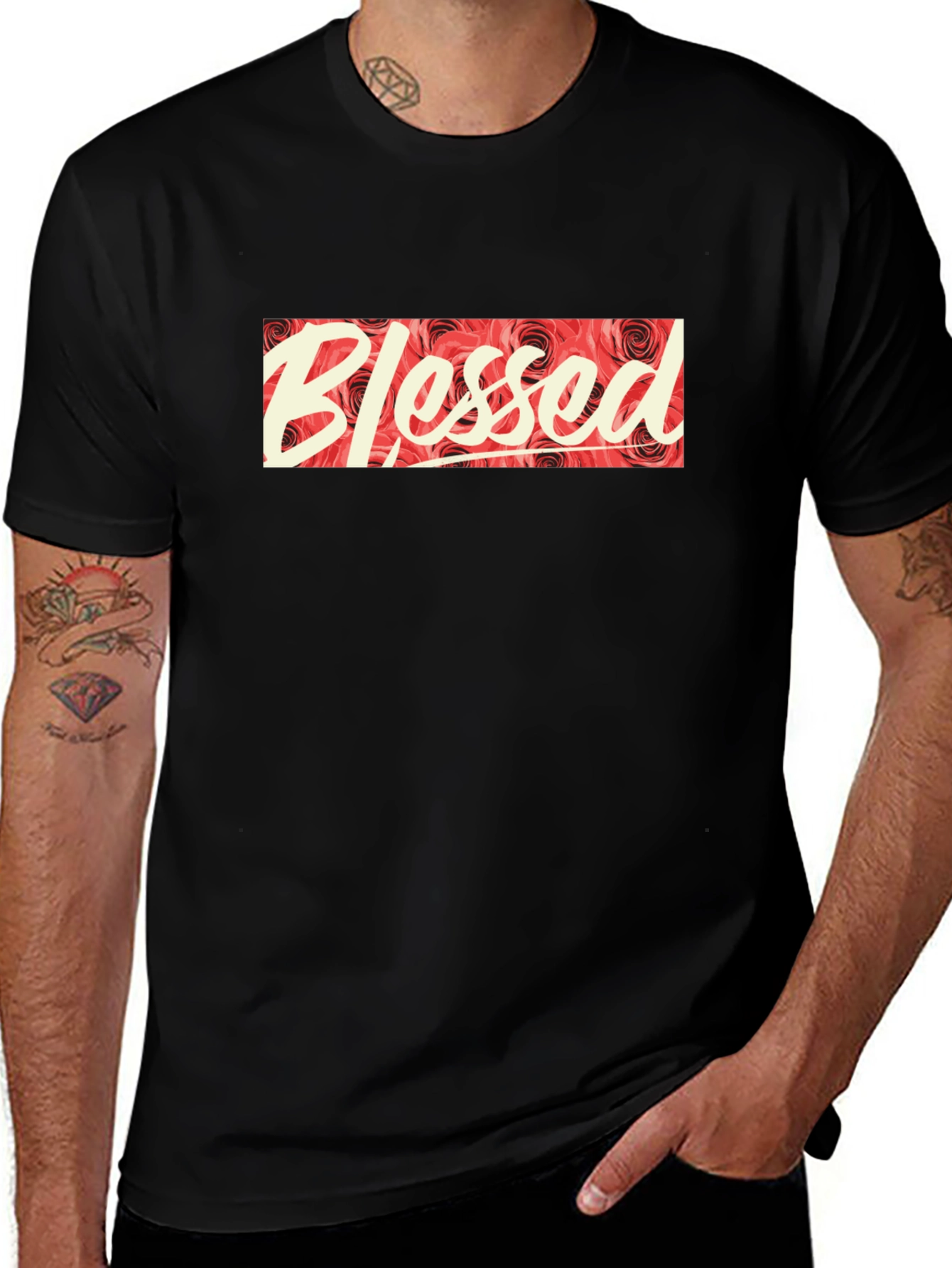 Variant 22 of Blessed Floral Graphic Print Tee