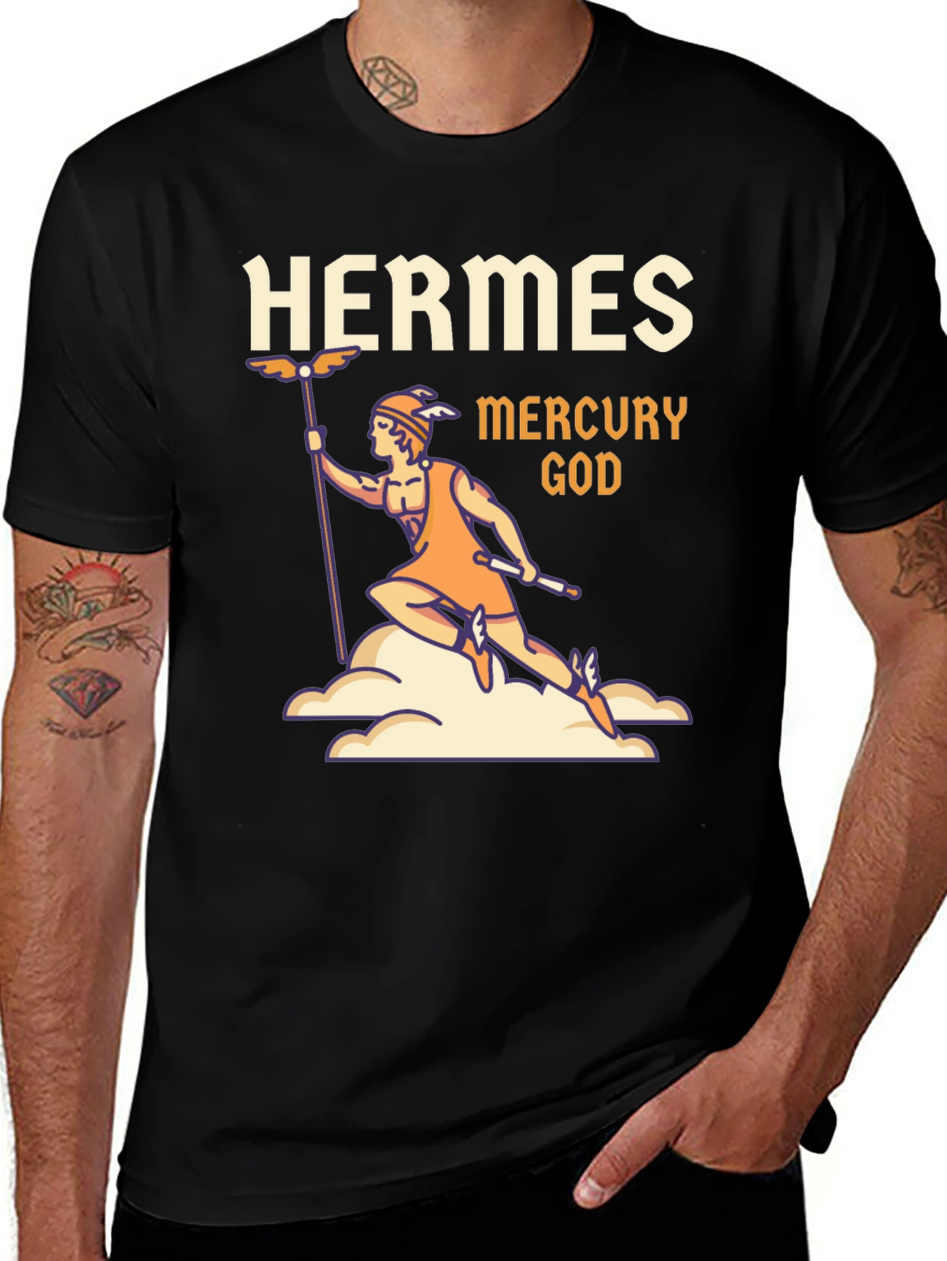 Variant 6 of Hermes Mercury God T-Shirt, Black
