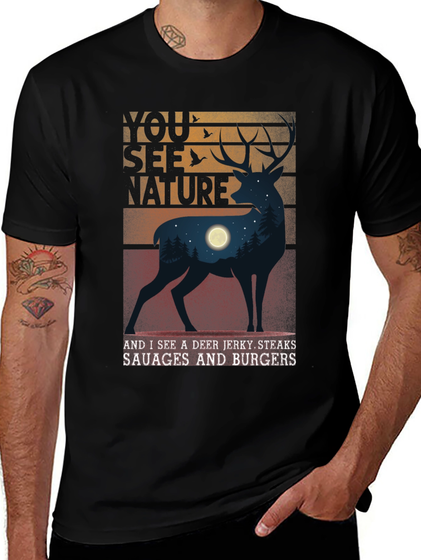 Variant 8 of You See Nature Deer Graphic Tee