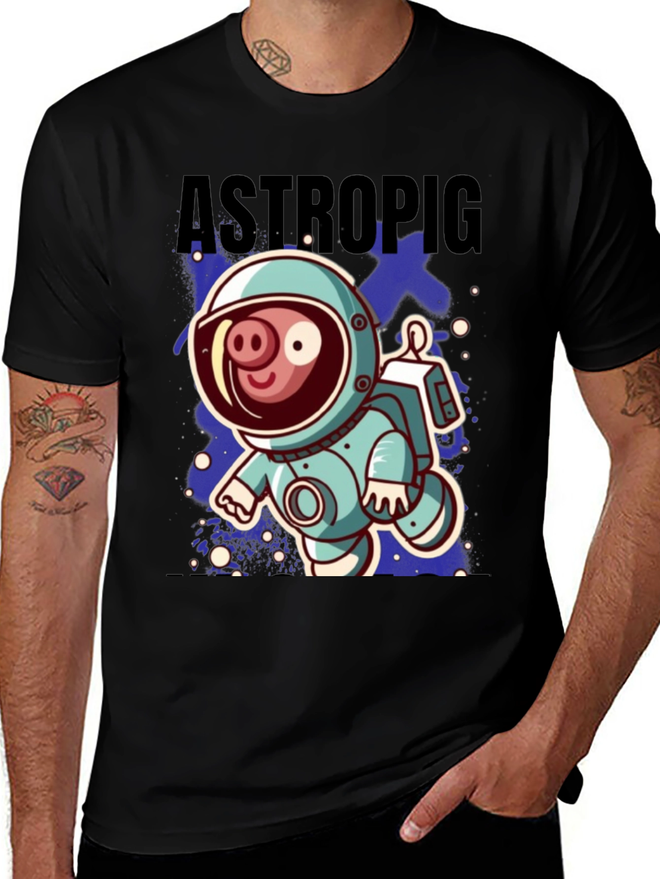 Astro Pig Graphic Tee - Space Adventure Shirt