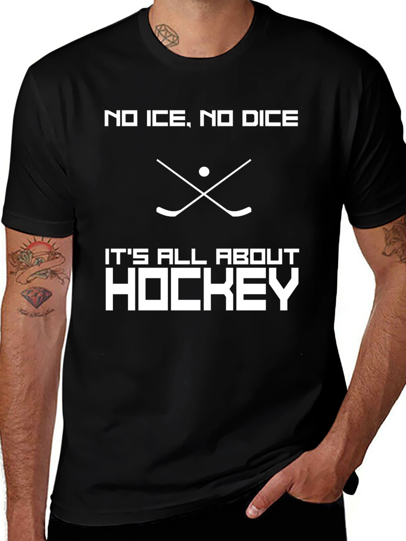 Variant 22 of No Ice, No Dice Hockey T-Shirt