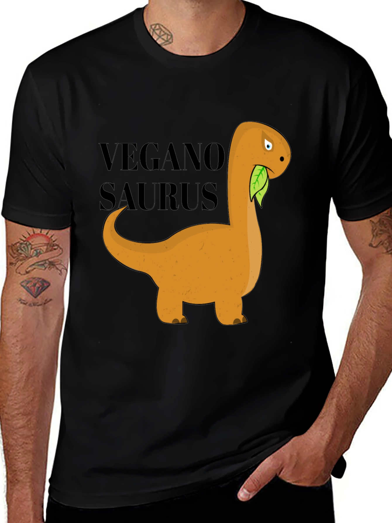 Variant 28 of Vegan Dinosaur T-Shirt - Veganosaurus Tee