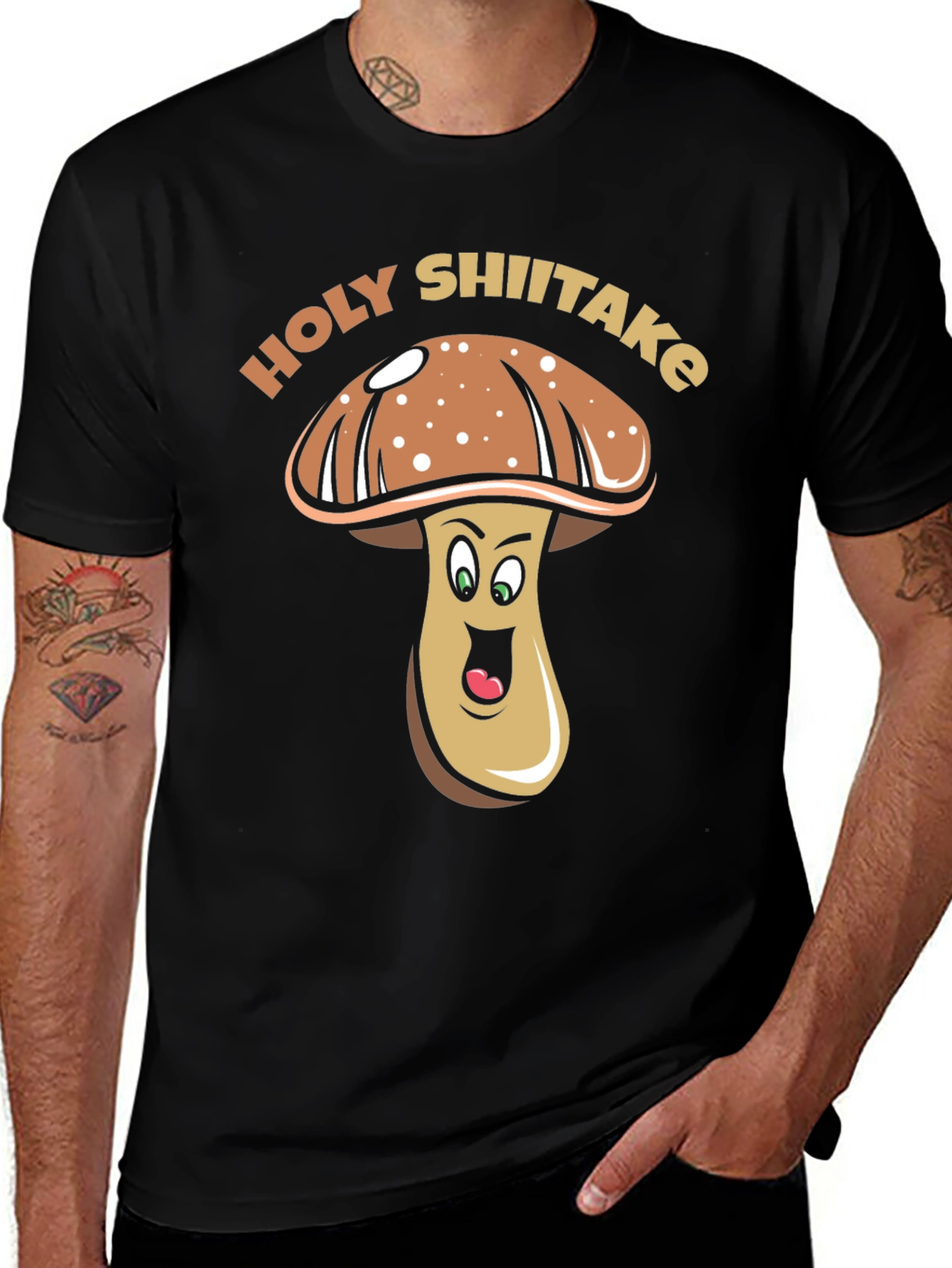 Variant 20 of Holy Shiitake Mushroom Graphic Tee - Funny Pun T-Shirt