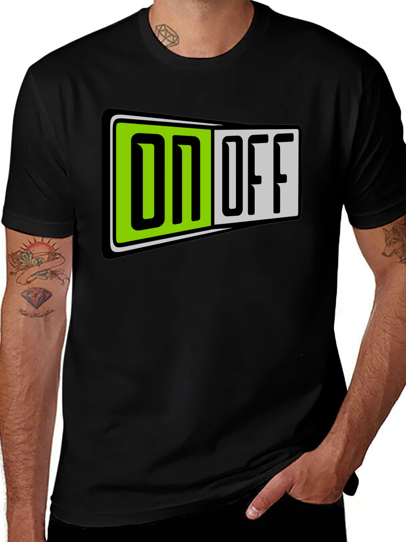 Variant 30 of On Off Graphic Print Crew Neck T-Shirt