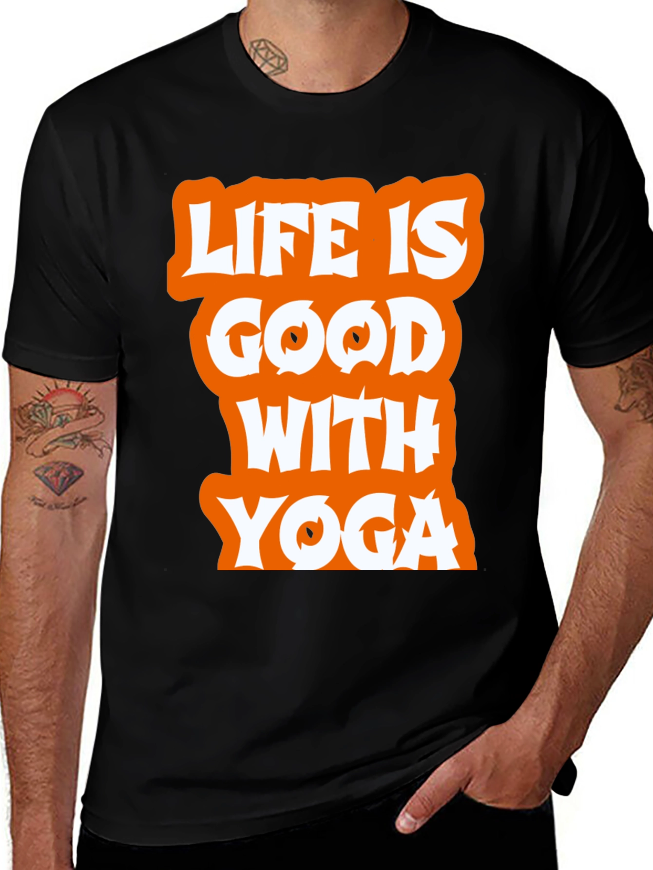 Variant 13 of Life is Good With Yoga Graphic Tee
