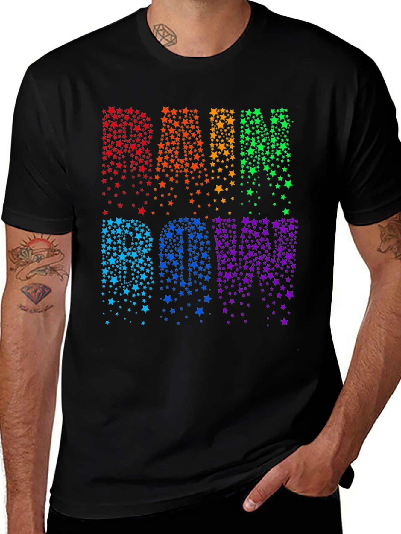 Variant 12 of Rainbow Star T-Shirt - Stylish Pride Apparel
