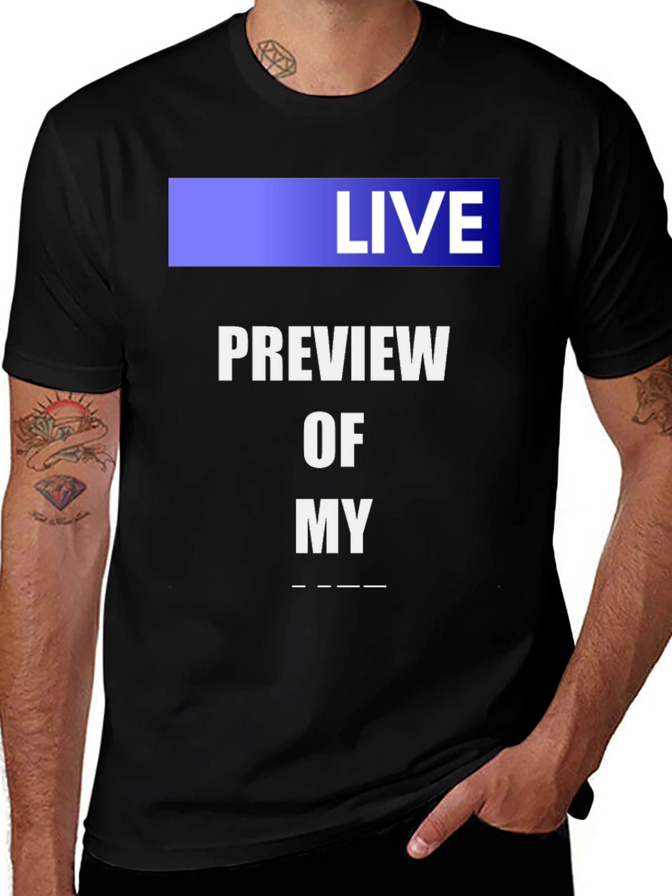 Variant 5 of Live Preview T-Shirt - Unique Graphic Tee