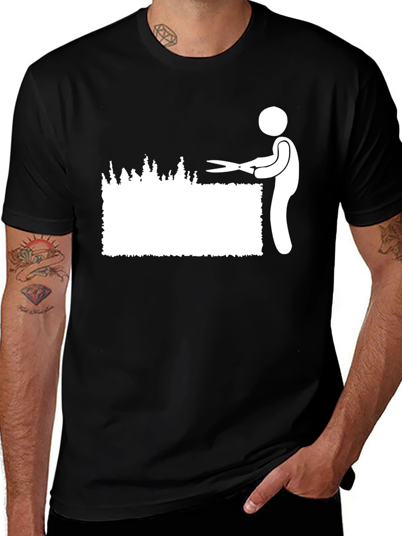 Gardener Stick Figure Humor T-Shirt