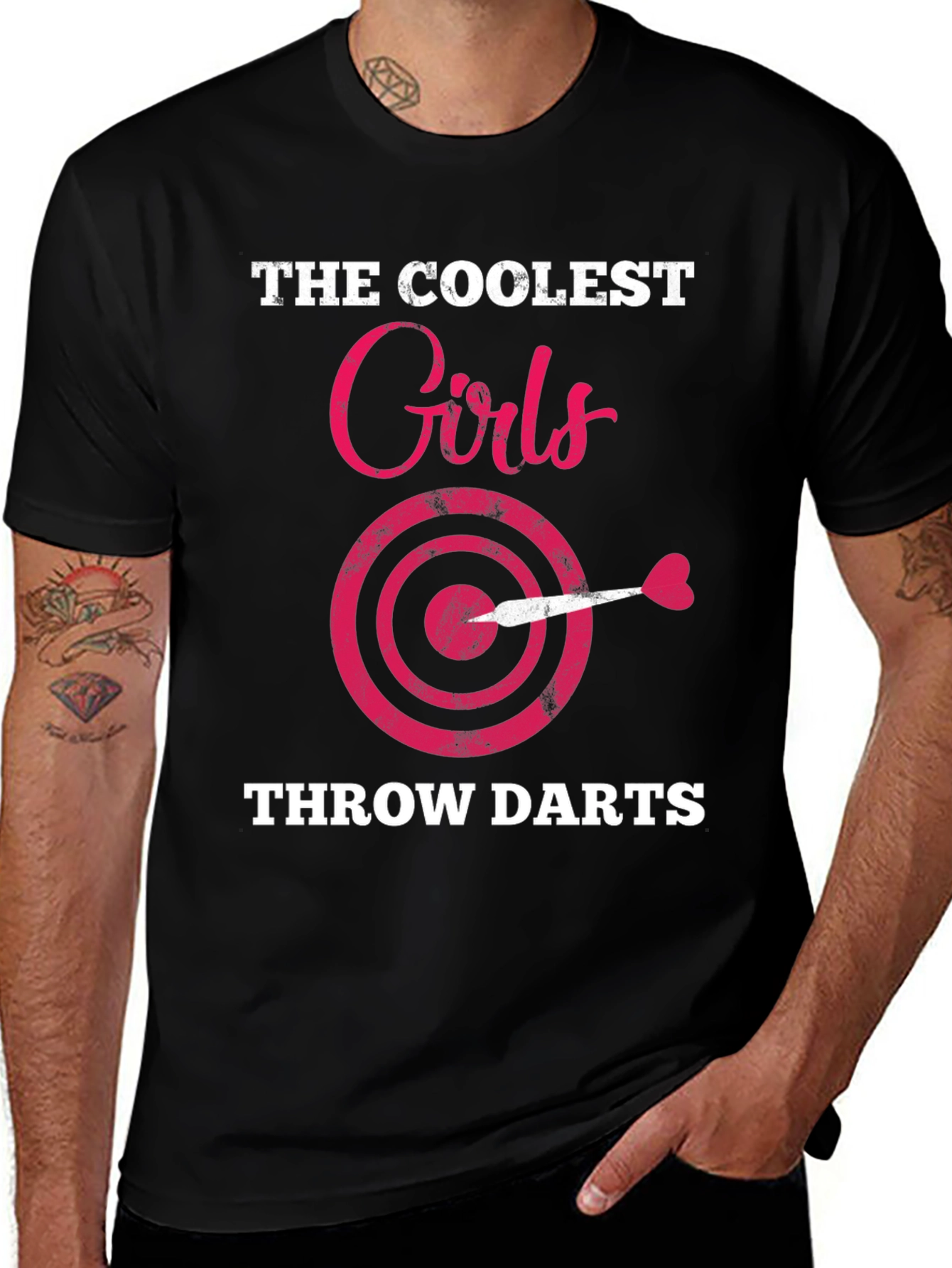 Variant 24 of Coolest Girls Throw Darts T-Shirt Funny Dartboard Tee